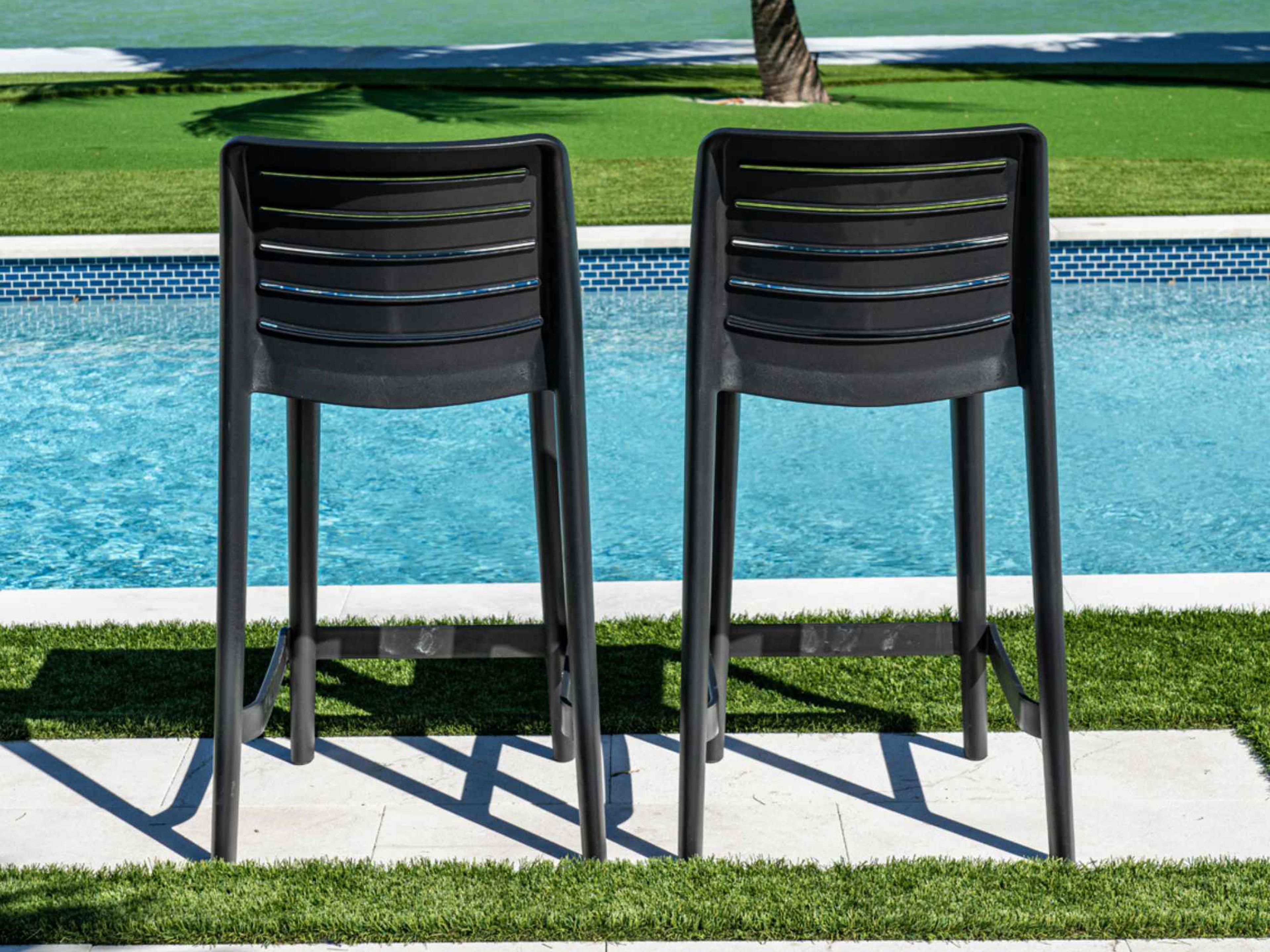 Rainbow Outdoor Leva Brown Polypropylene Counter Stool