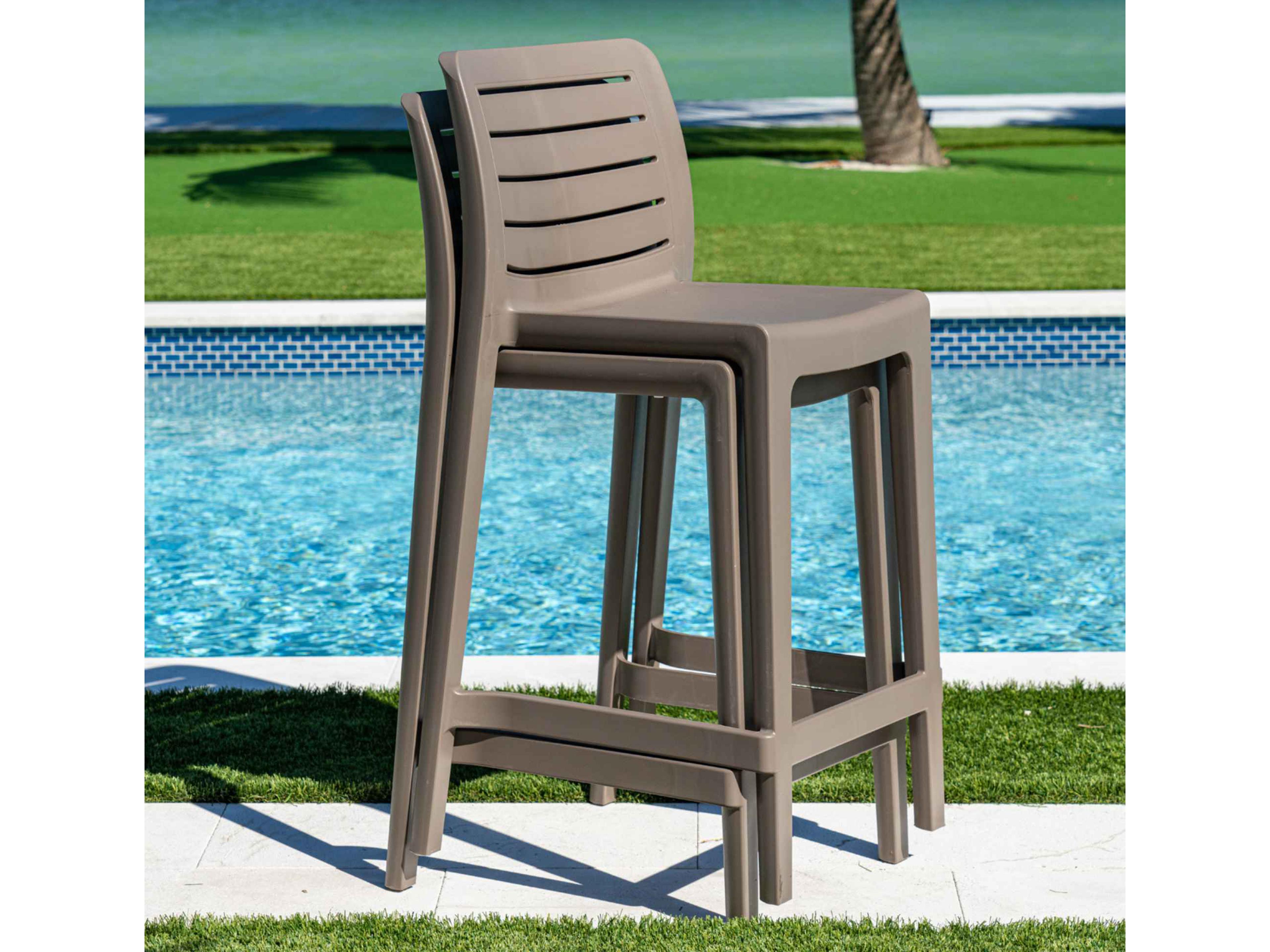 Rainbow Outdoor Leva Anthracite Polypropylene Bar Stool