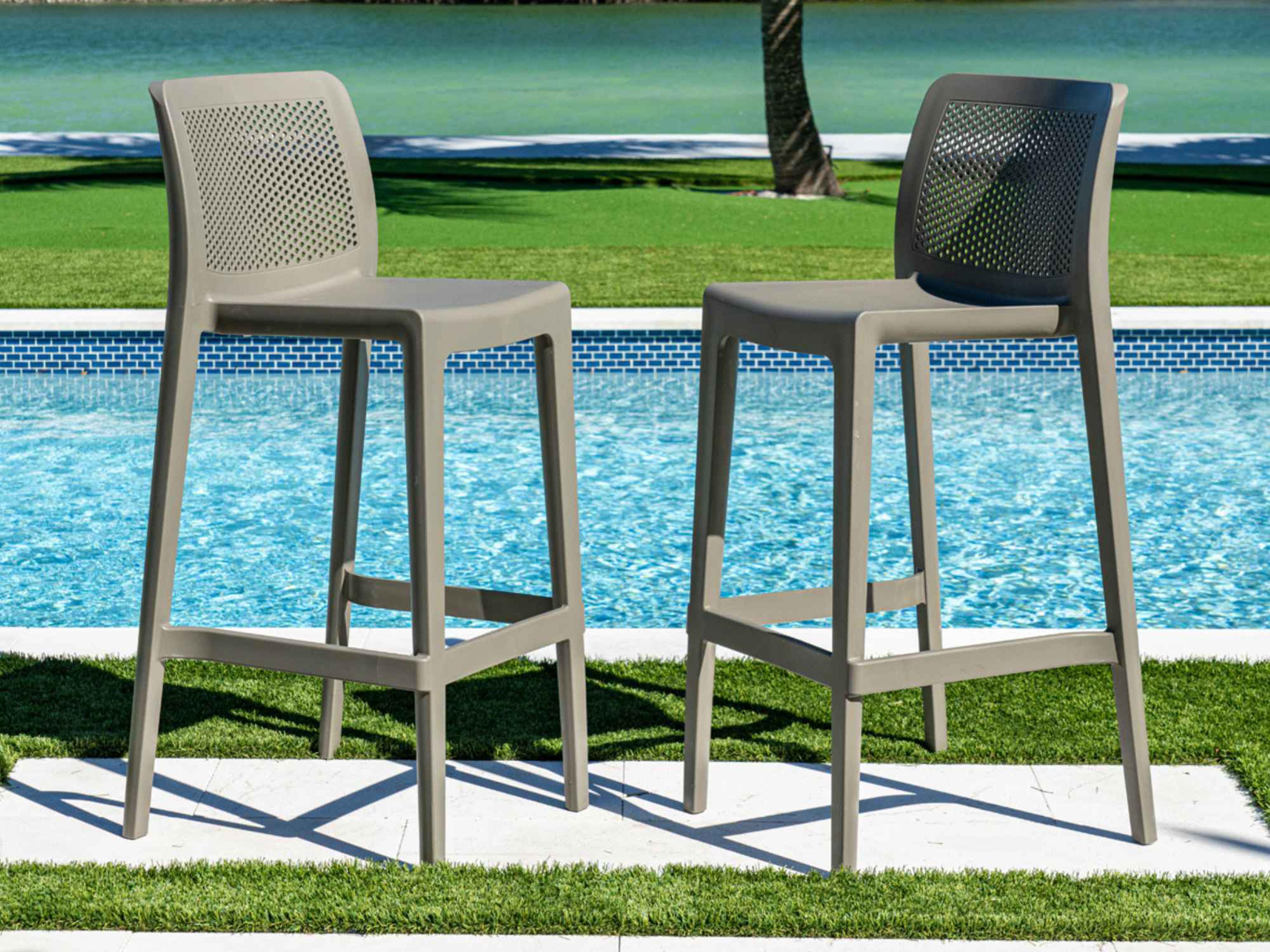 Lisa Brown Polypropylene Bar Stool