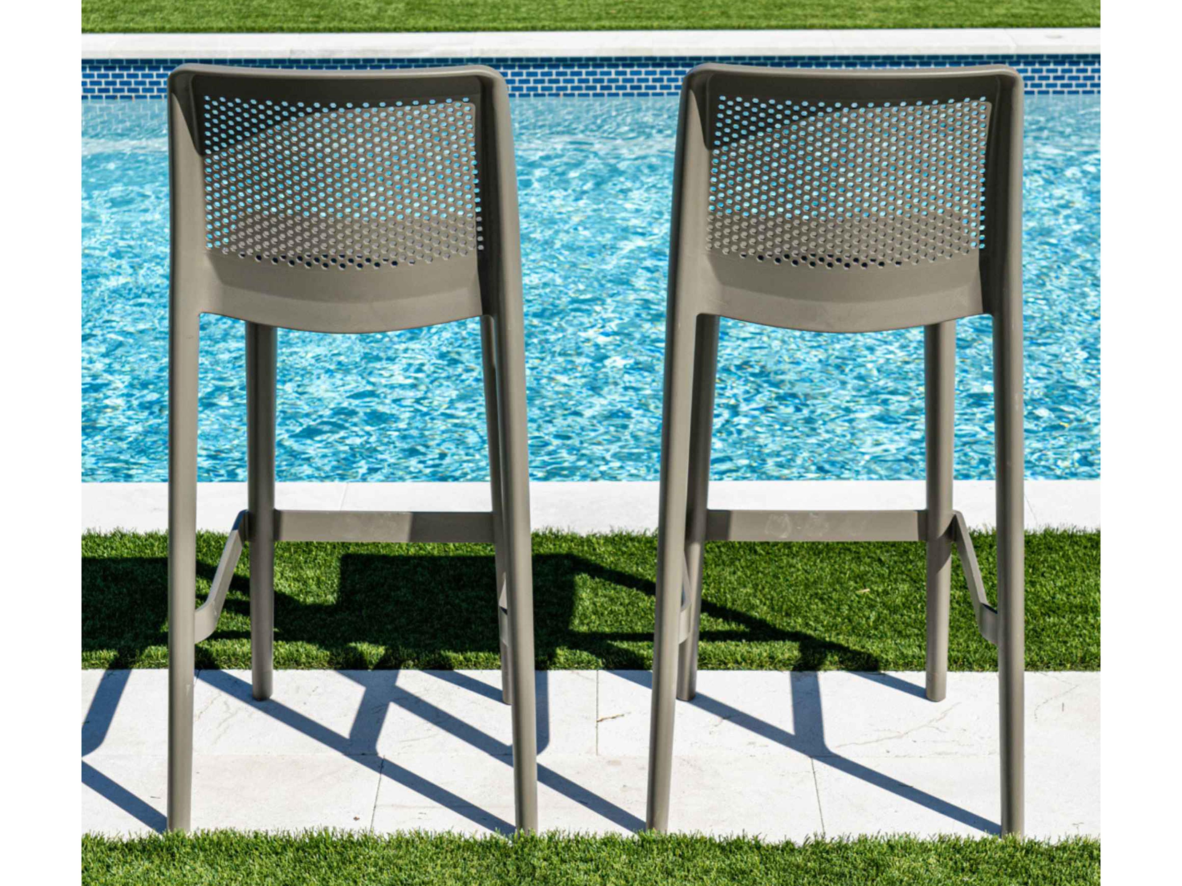 Rainbow Outdoor Lisa Brown Polypropylene Bar Stool