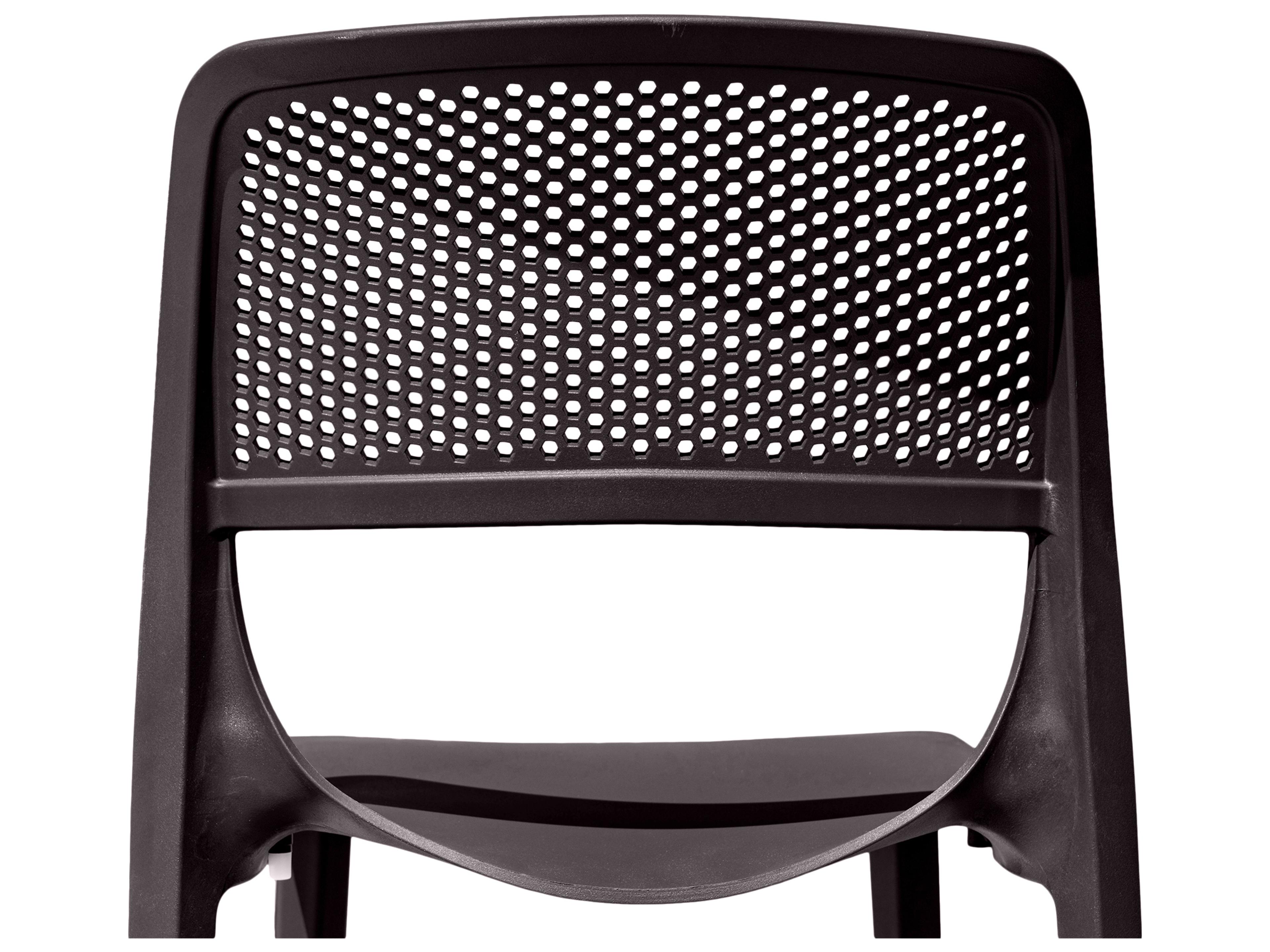 Rainbow Outdoor Mila Resin Cappuccino Stackable Dining Side Chair Set of 2