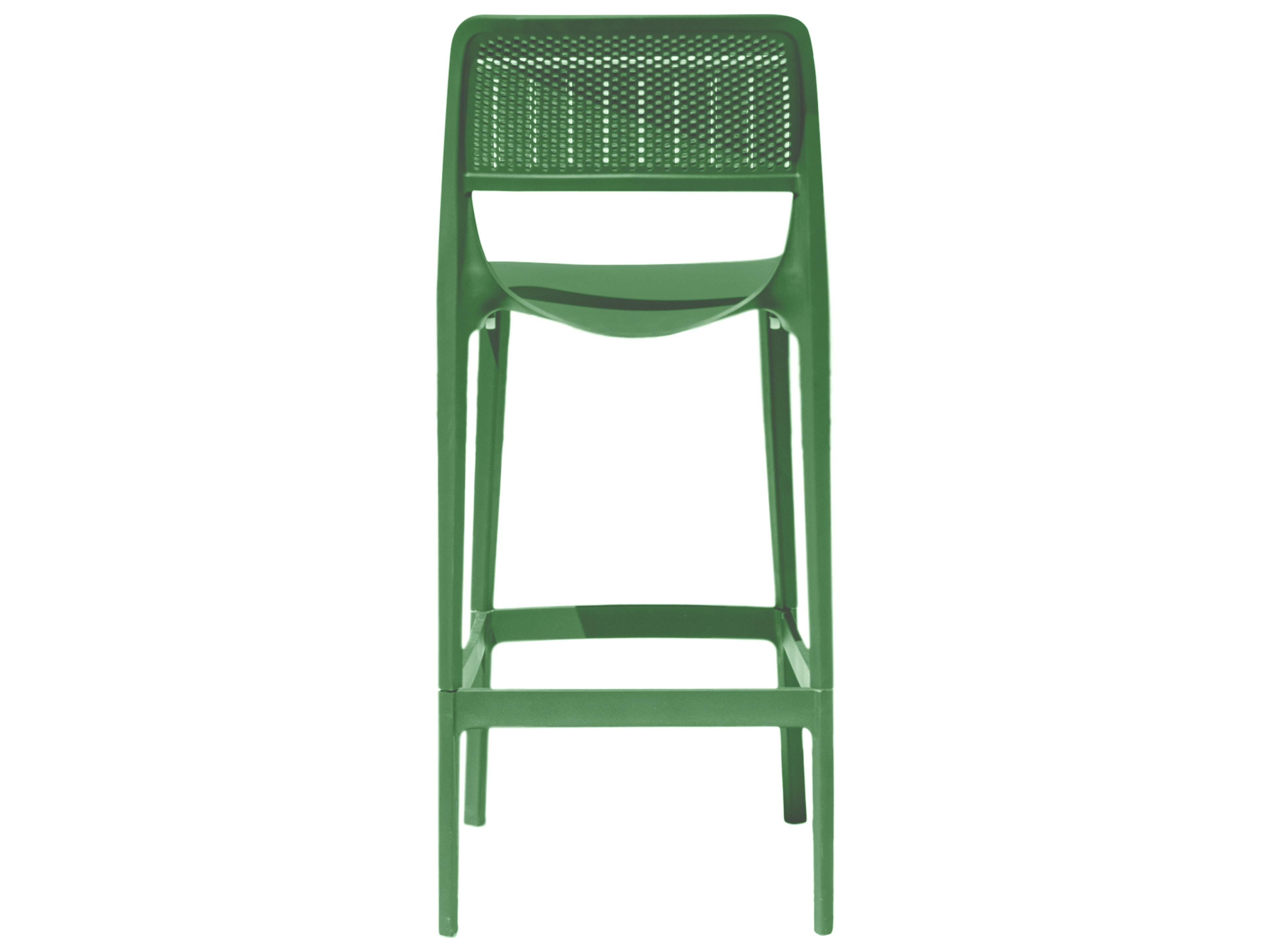 Rainbow Outdoor Mila Resin Green Stackable Dining Side Chair Set of 2