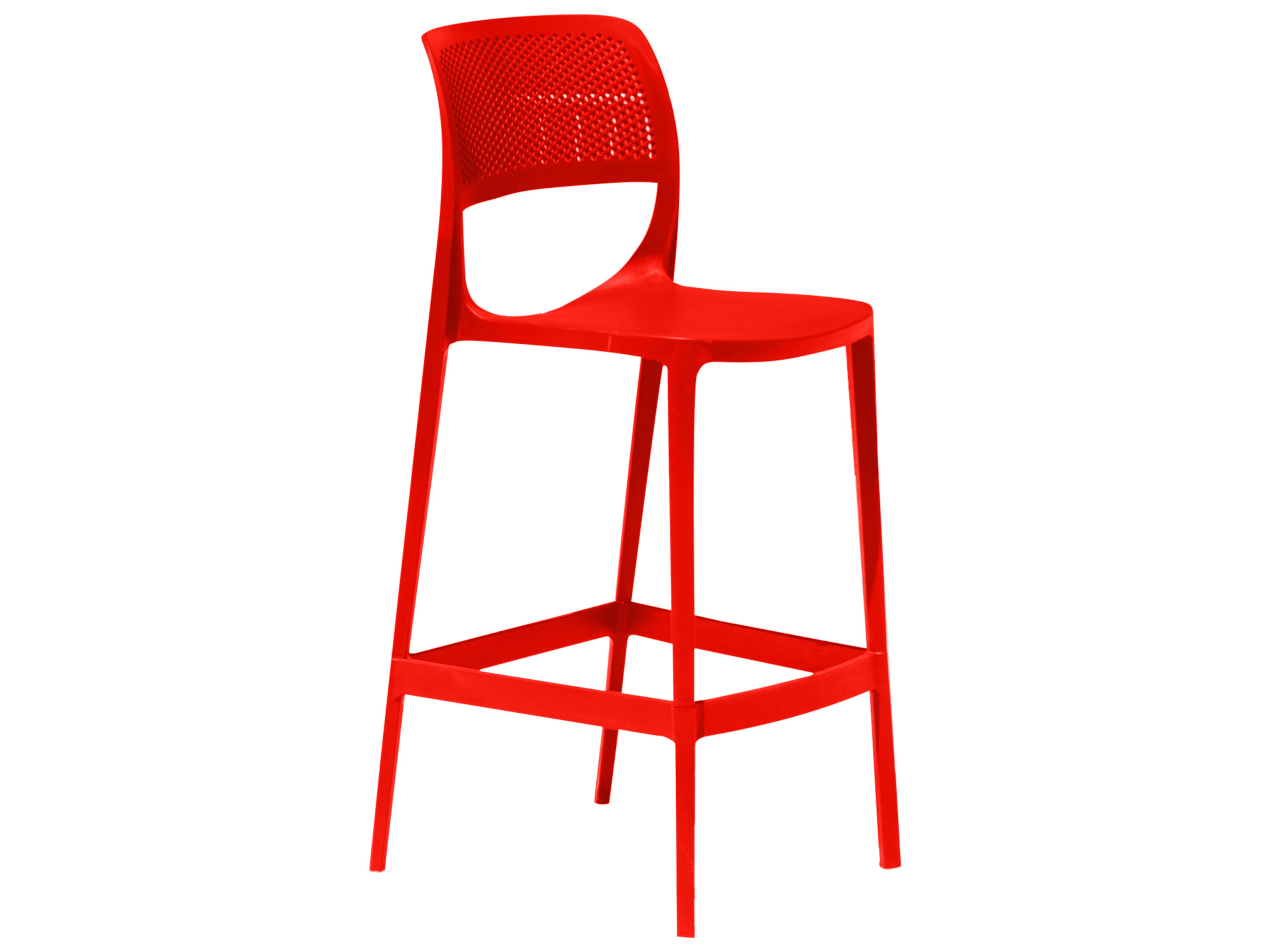 Mila Resin Red Stackable Dining Side Chair Set of 2