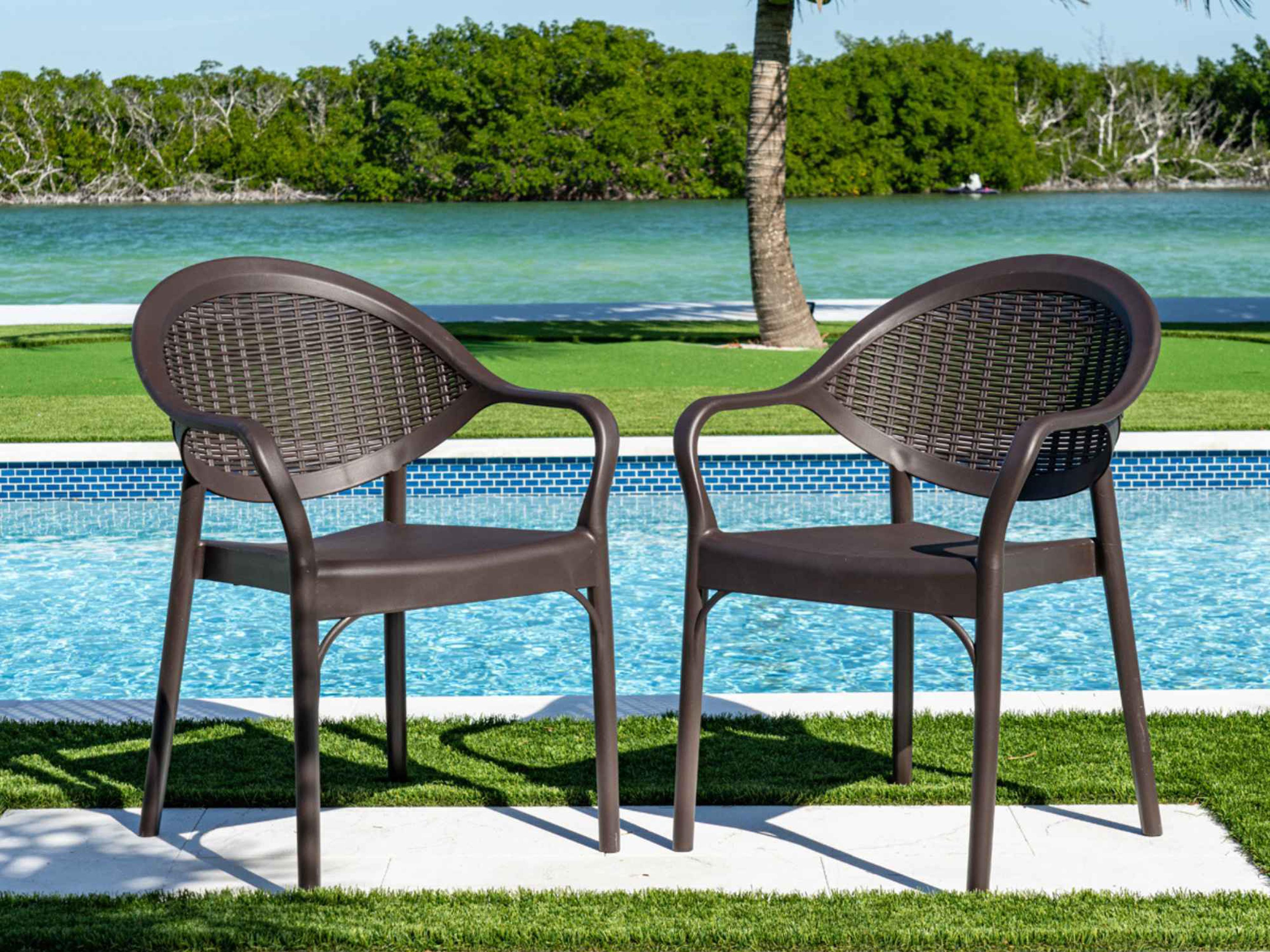 Rainbow Outdoor Mona Wicker Dining Set