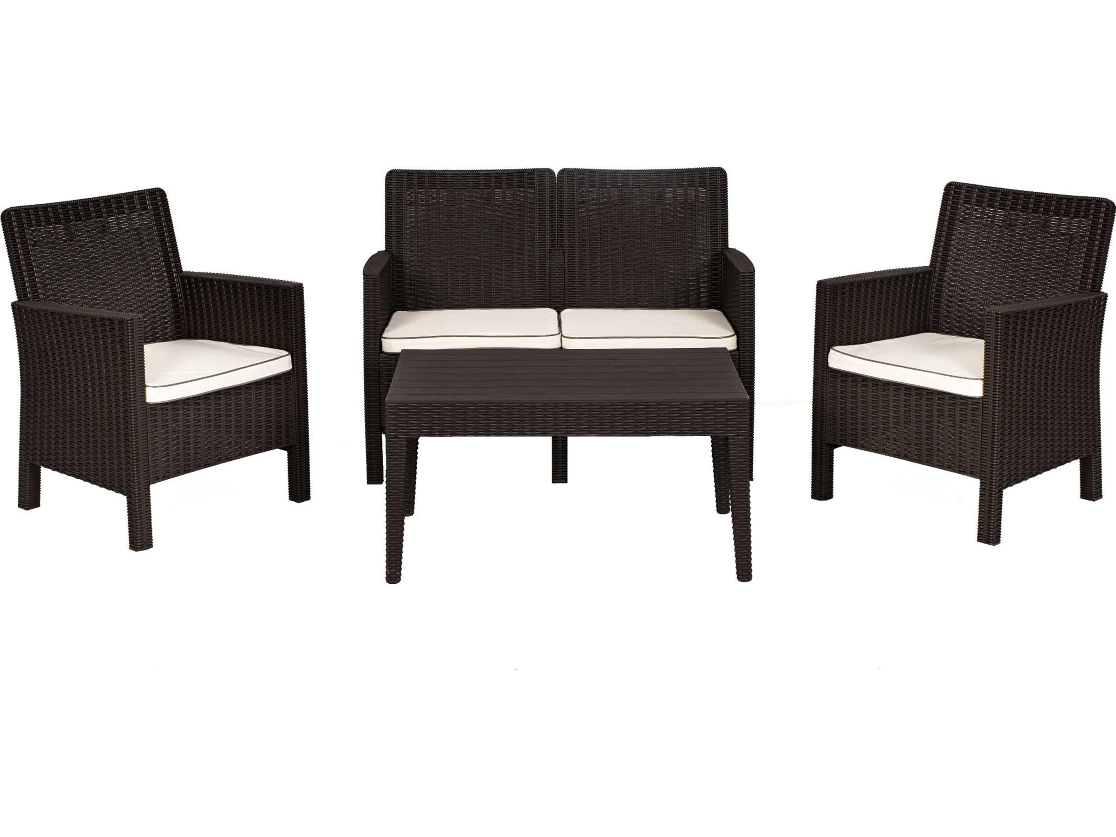 Rainbow Outdoor Nova Resin Brown 4 Piece Lounge Set