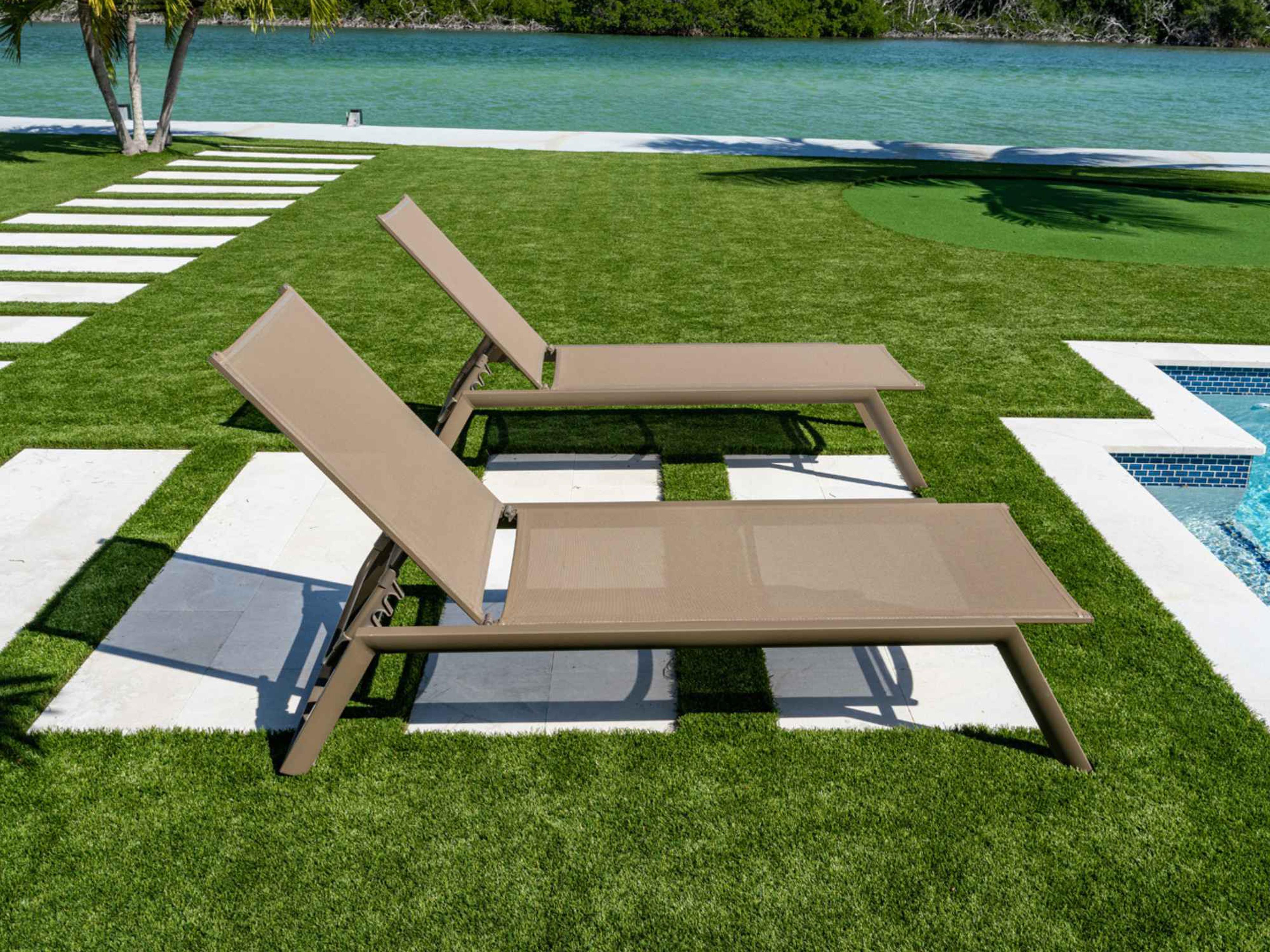 Rainbow Outdoor Odessa Aluminum Sling Chaise Lounge