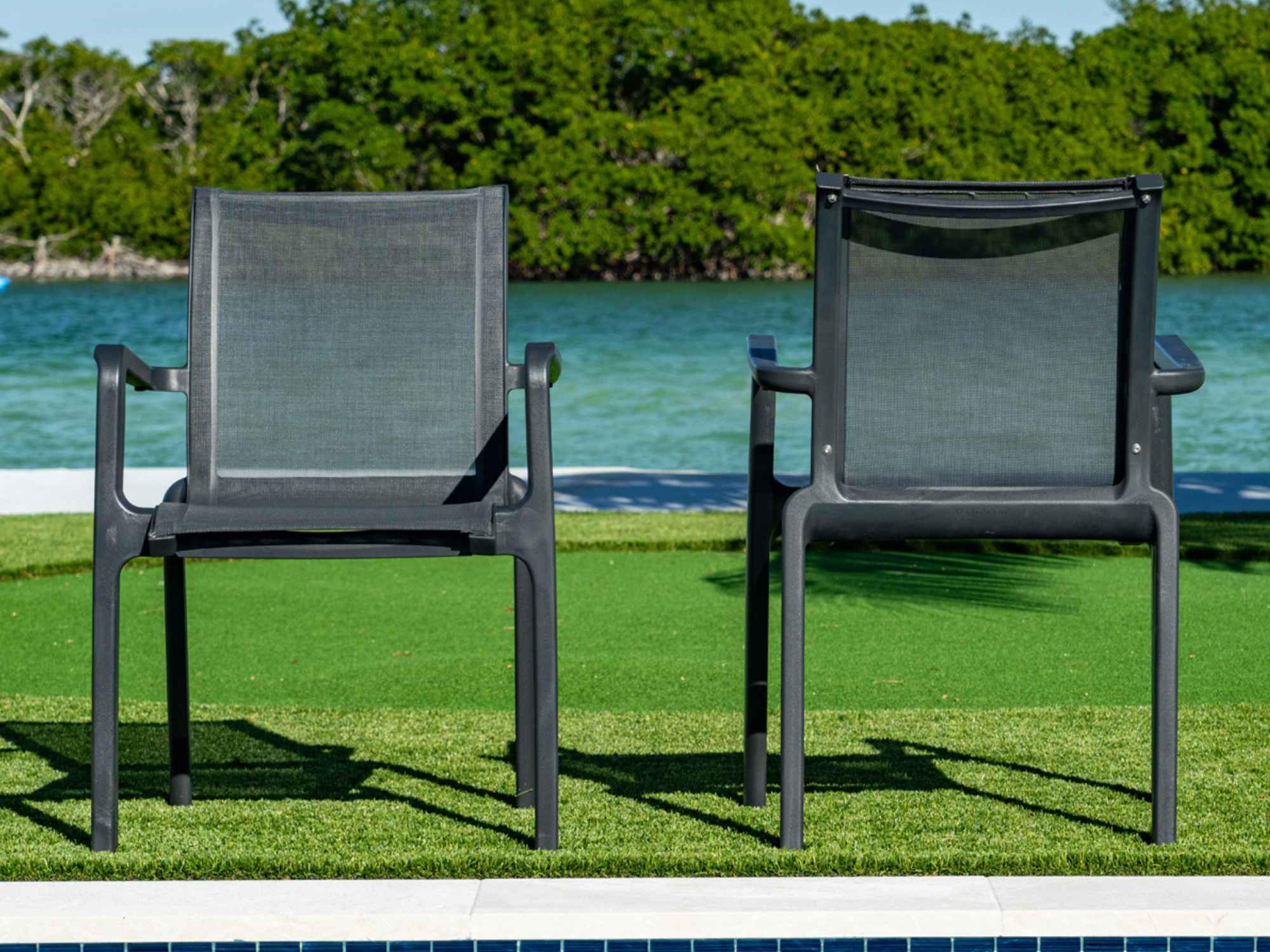 Rainbow Outdoor Paris Anthracite Polypropylene Sling Dining Chair