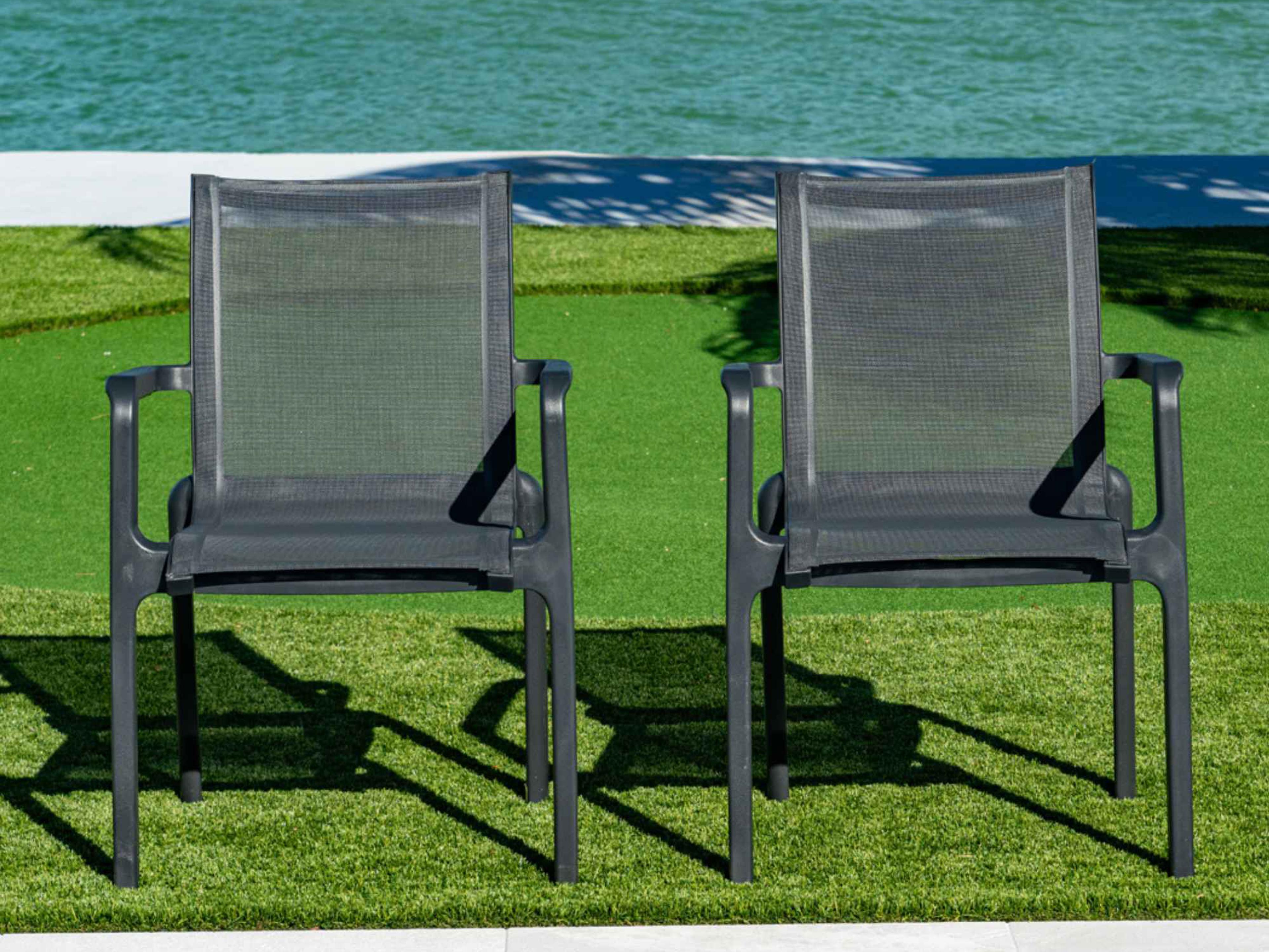 Rainbow Outdoor Paris Anthracite Polypropylene Sling Dining Chair