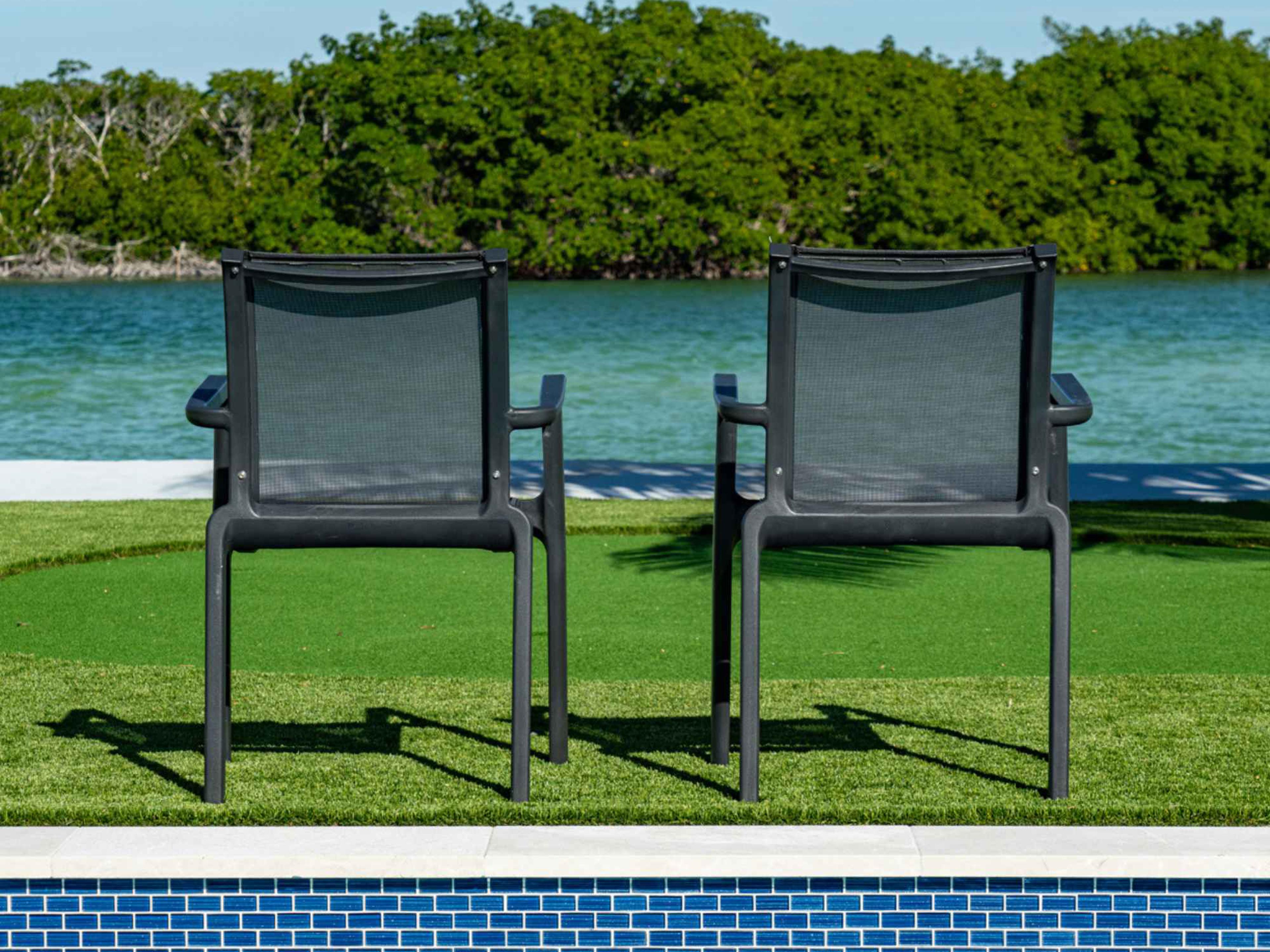 Rainbow Outdoor Paris Anthracite Polypropylene Sling Dining Chair