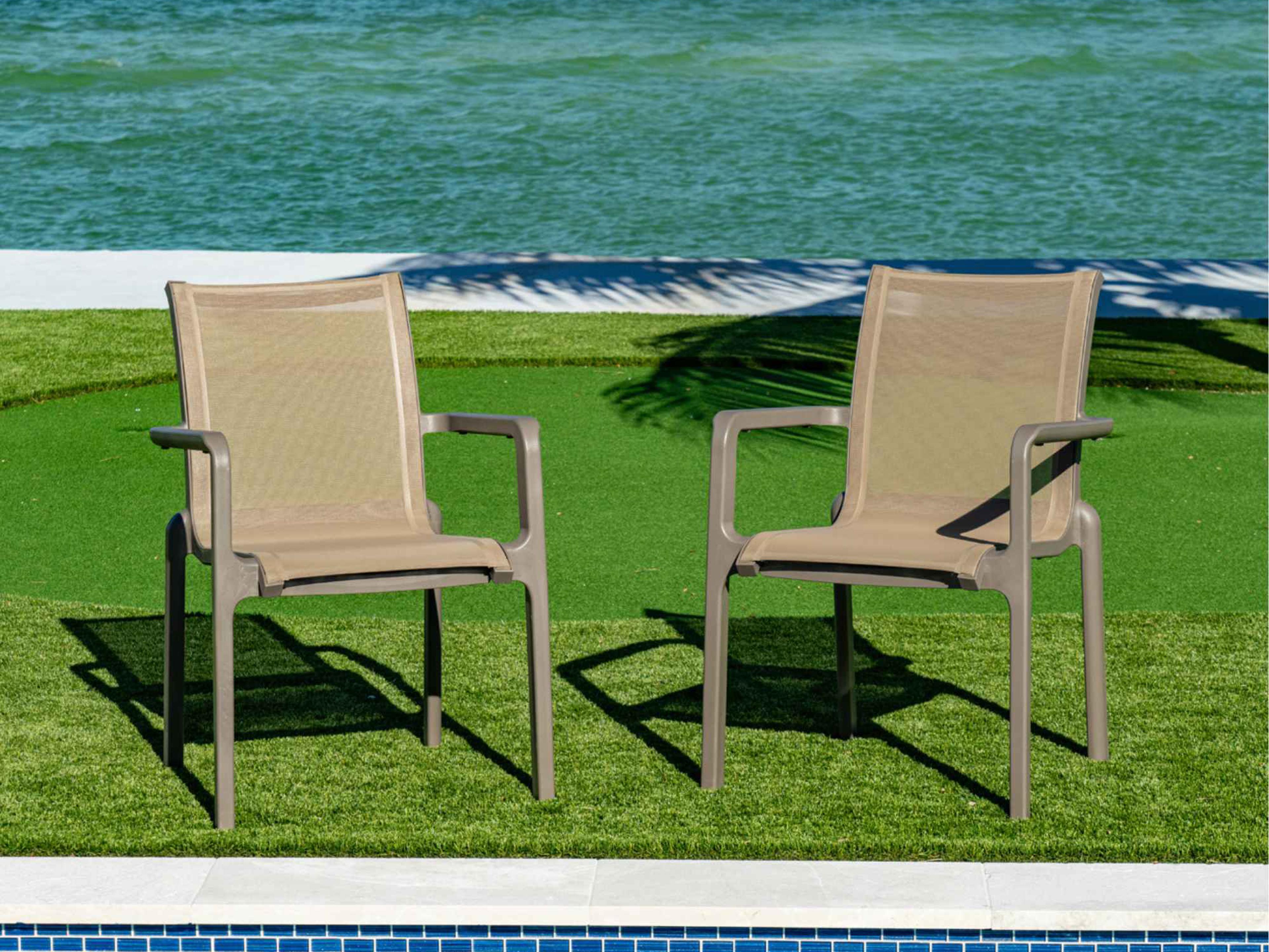 Paris Brown Polypropylene Sling Dining Chair