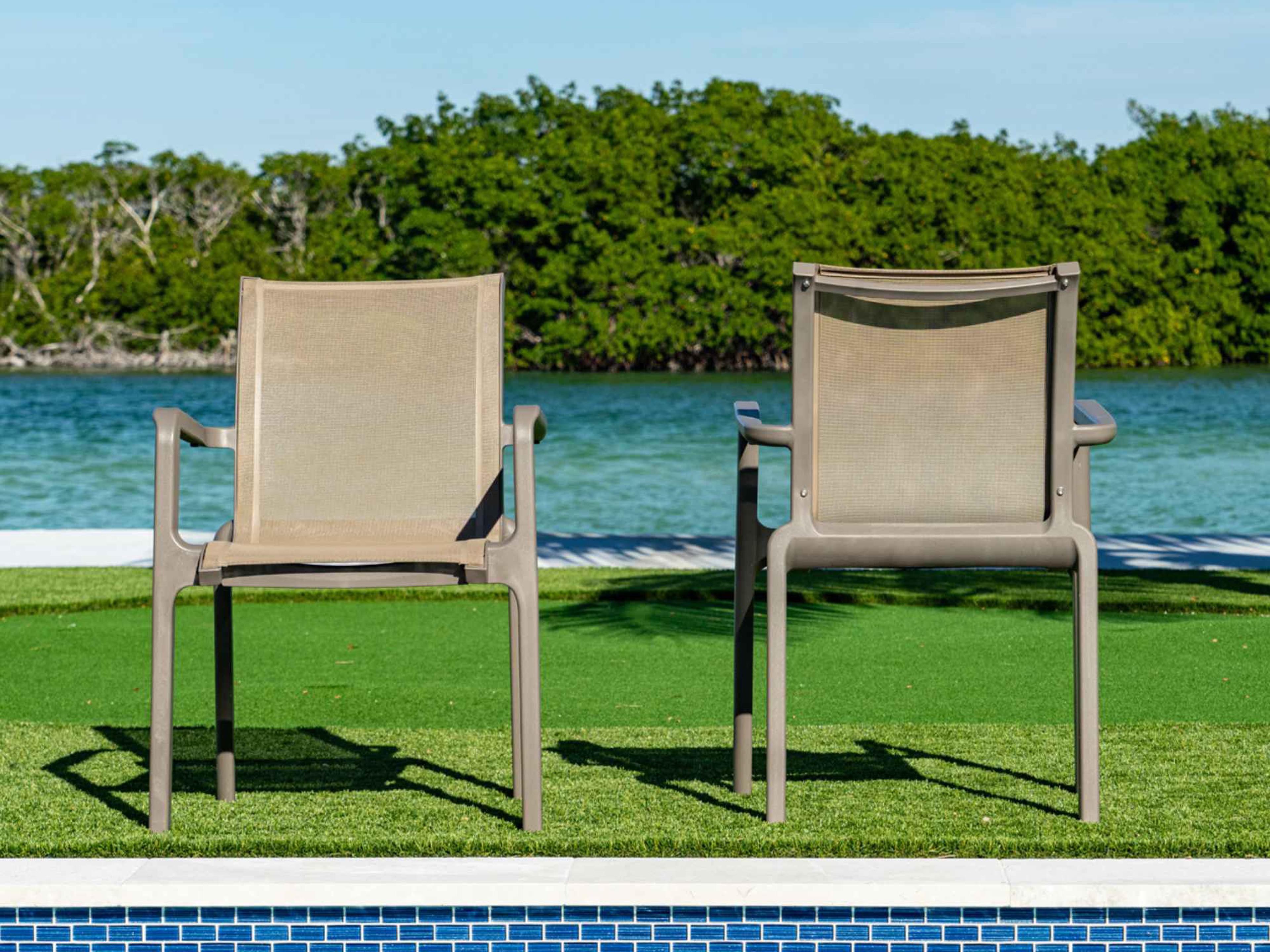 Rainbow Outdoor Paris Brown Polypropylene Sling Dining Chair