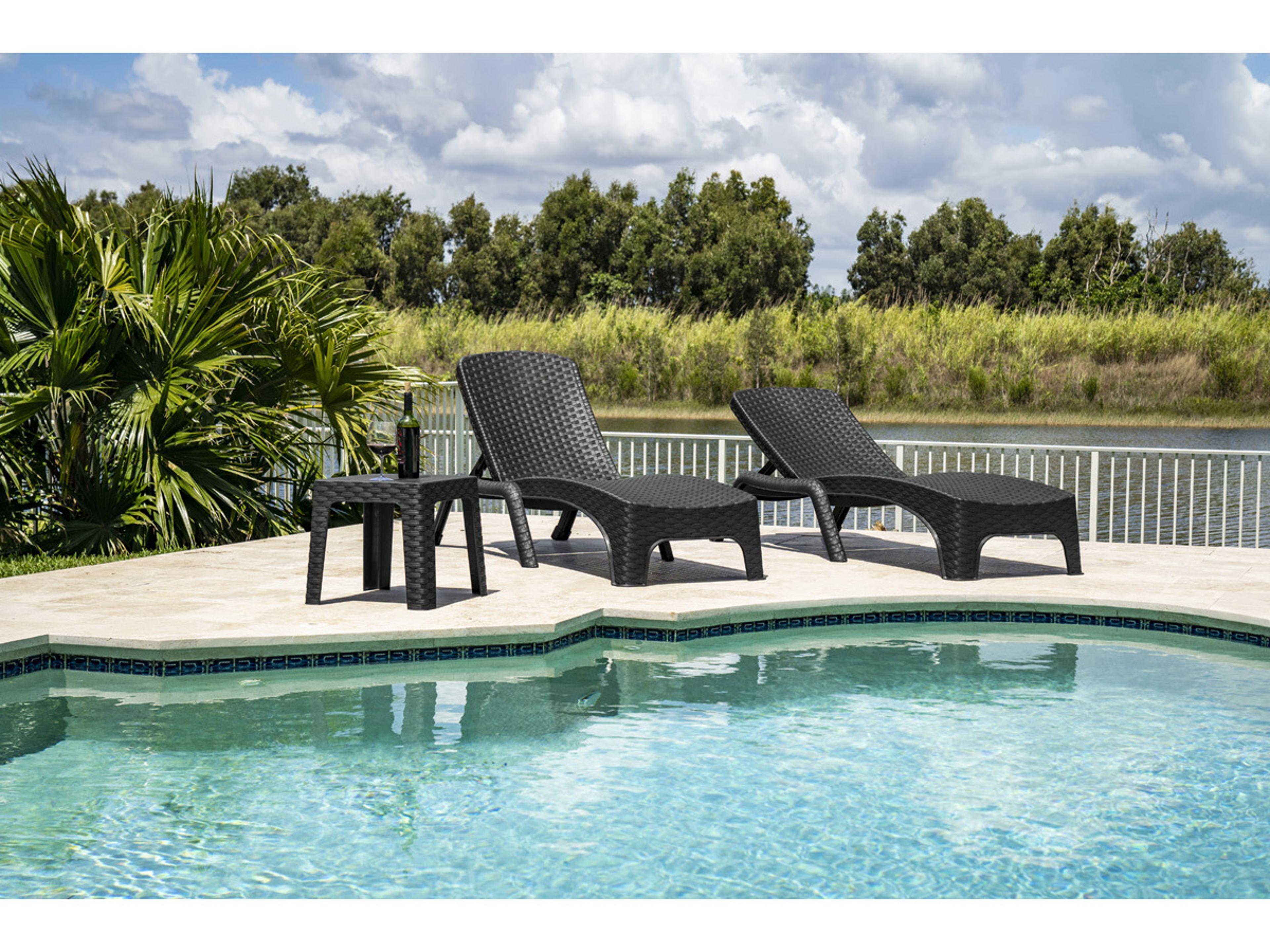 Rainbow Outdoor Roma Resin Wicker Anthracite 3 Piece Lounge Set