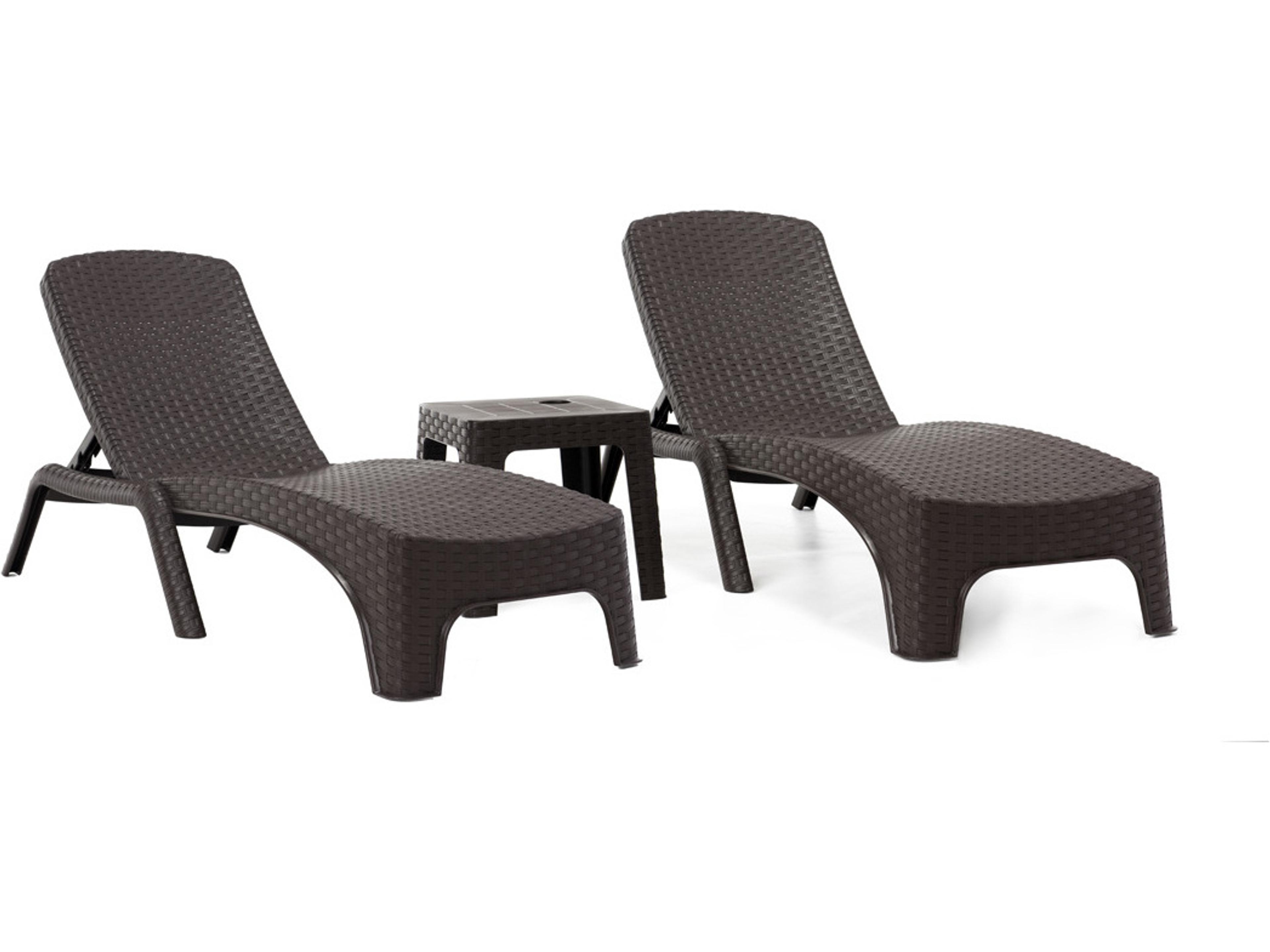 Roma Resin Wicker Brown 3 Piece Lounge Set