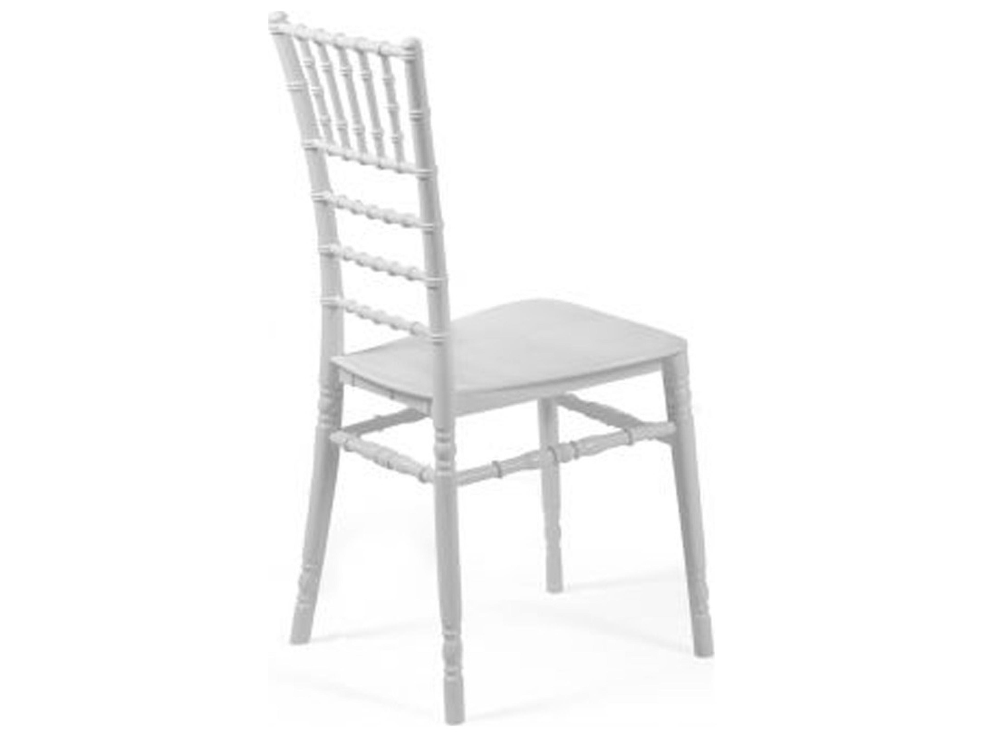 Rainbow Outdoor Tiffany Resin White Stackable Dining Side Chair with Cushion Set of 2