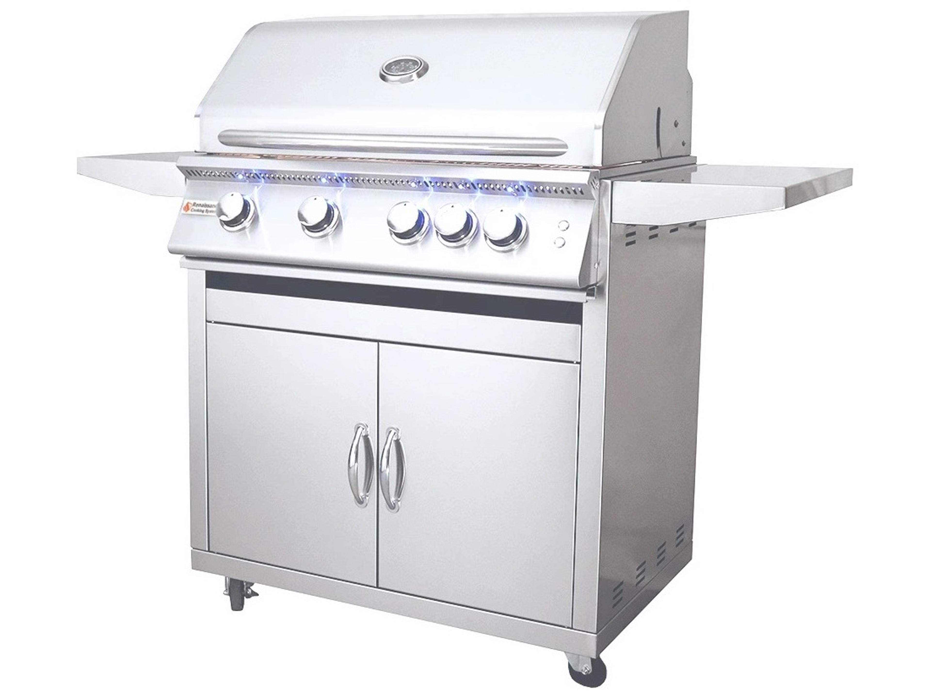 RCS Grills Stainless Steel 32'' Premier with Lights Freestanding Grill-LP