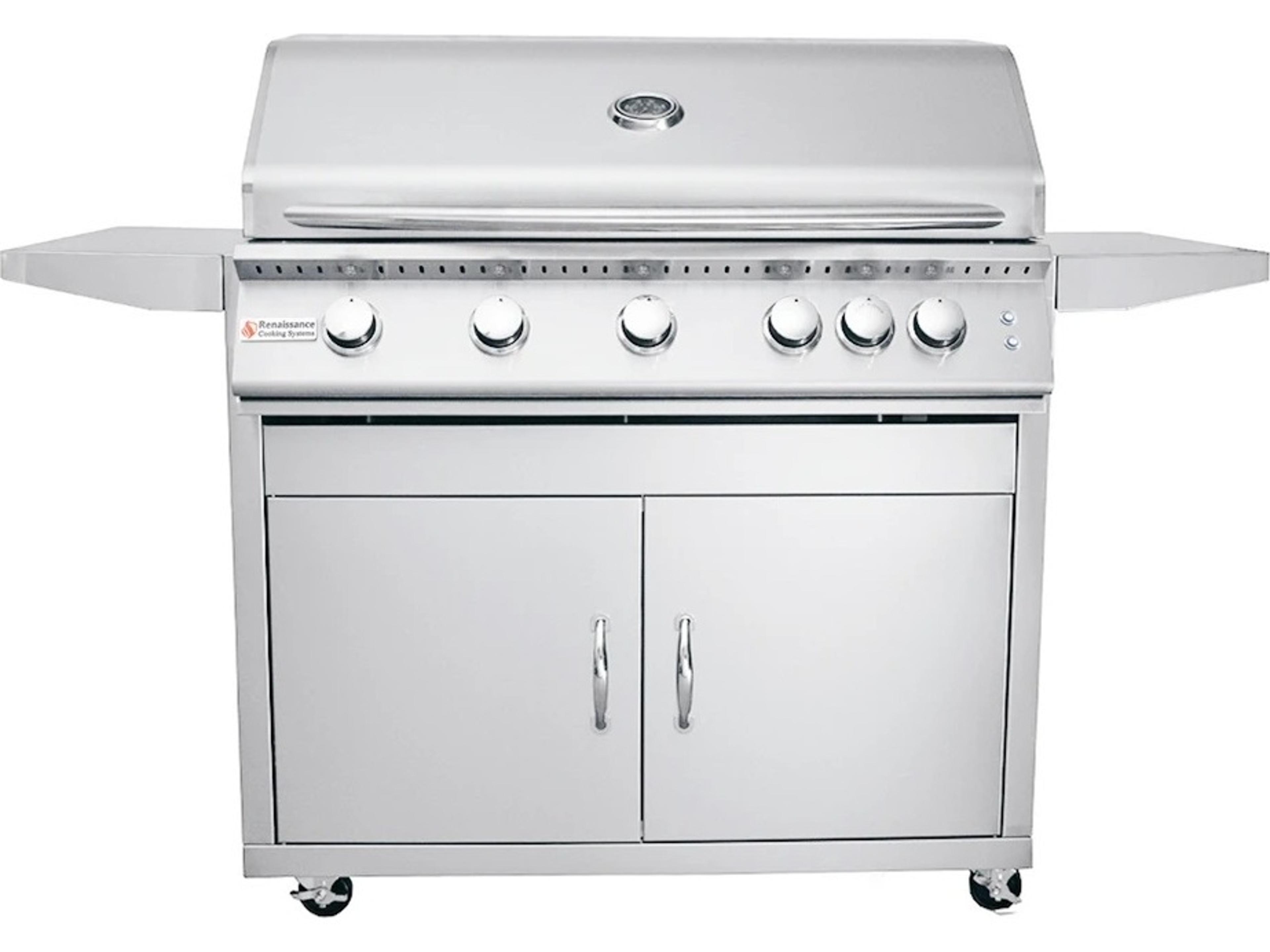 Stainless Steel 40 Premier with Lights Freestanding Grill-NG