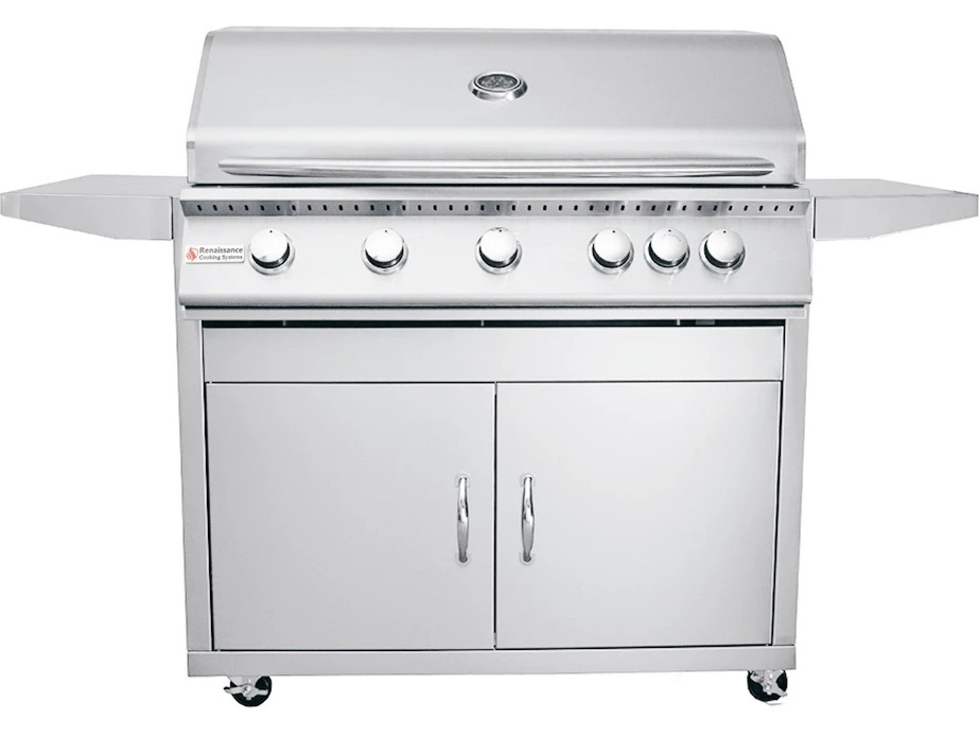 Stainless Steel 40 Premier with Lights Freestanding Grill-LP