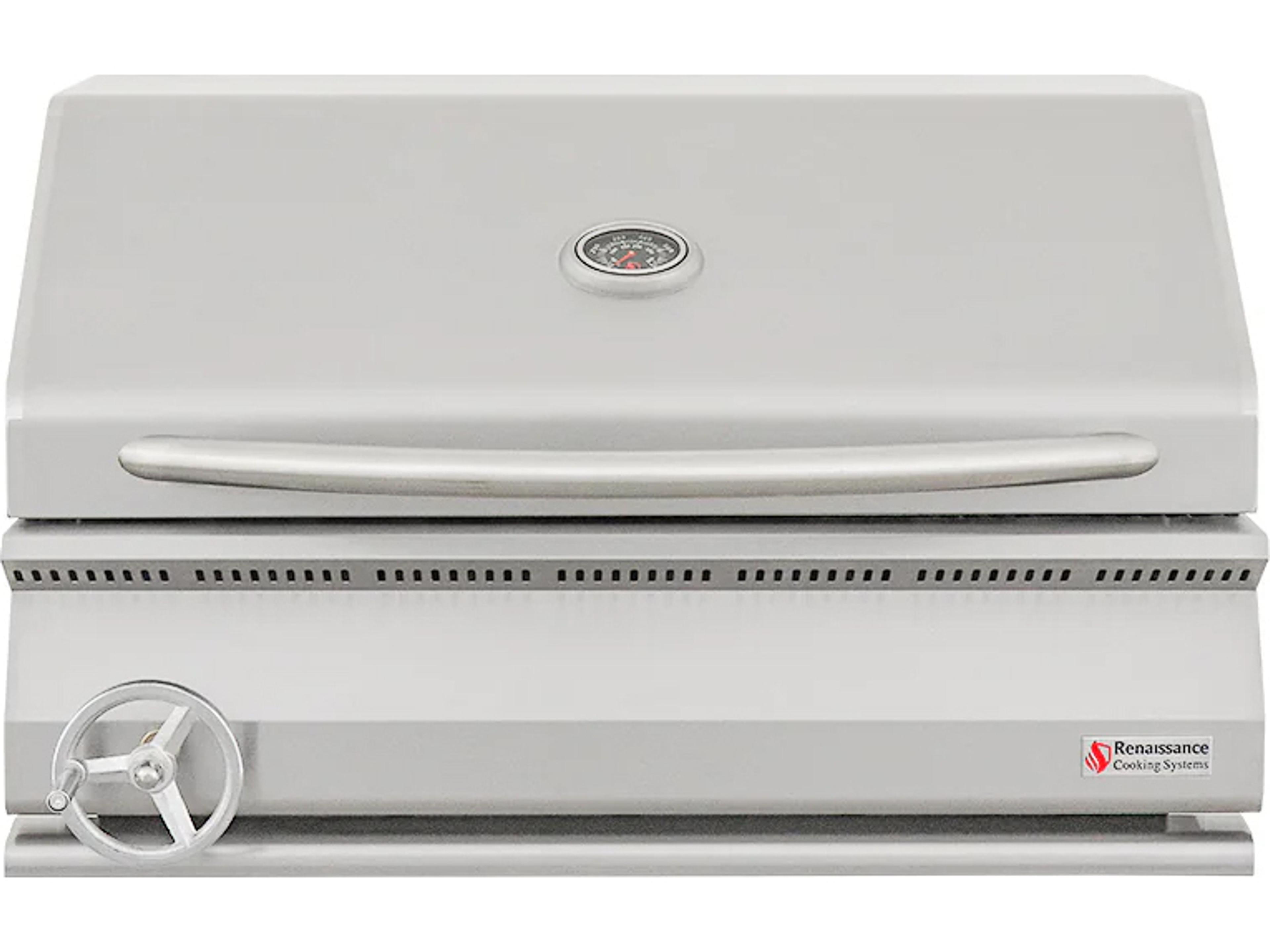 Stainless Steel 32'' Premier Built-In Charcoal Grill