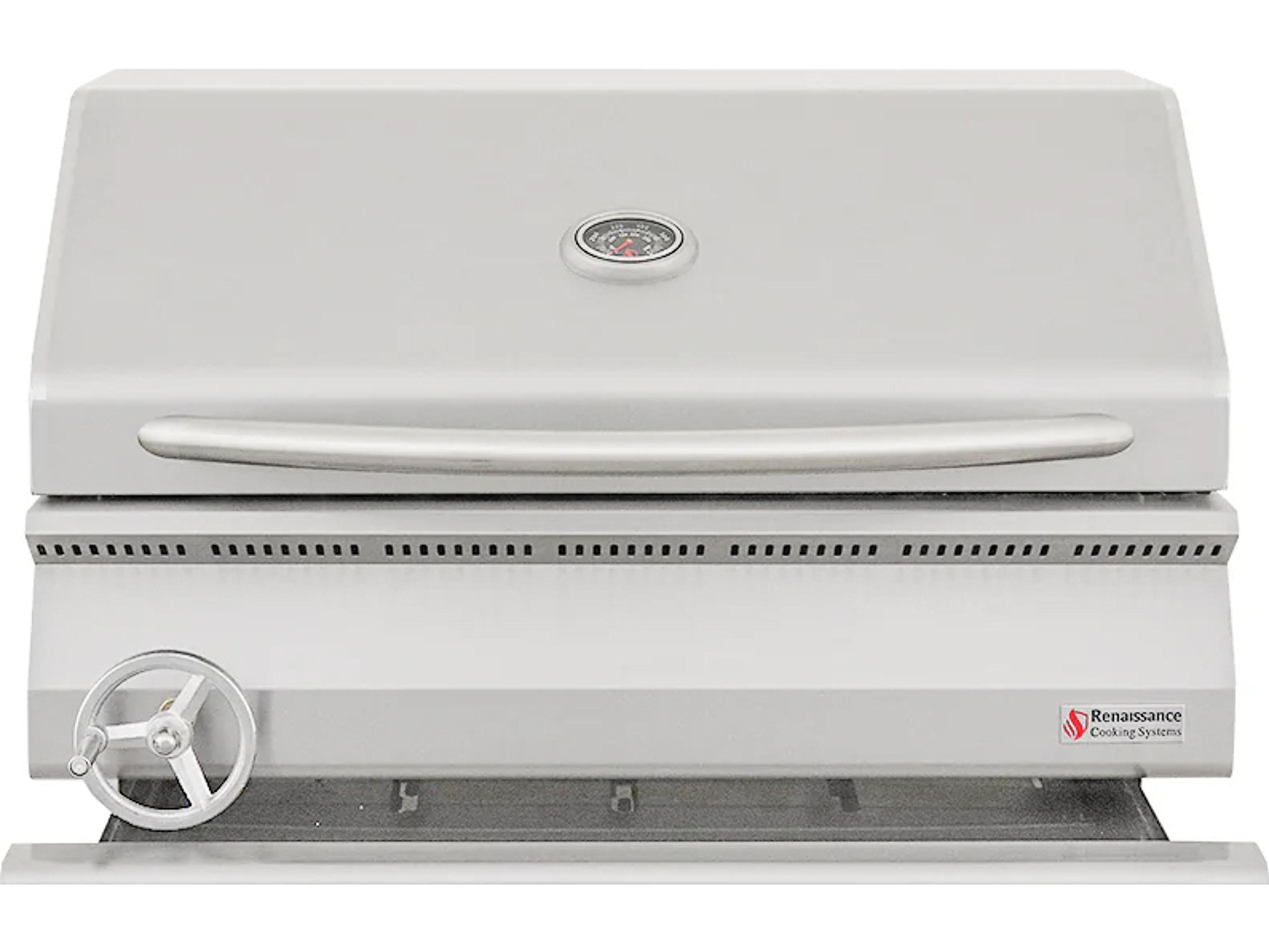 RCS Grills Stainless Steel 32'' Premier Built-In Charcoal Grill