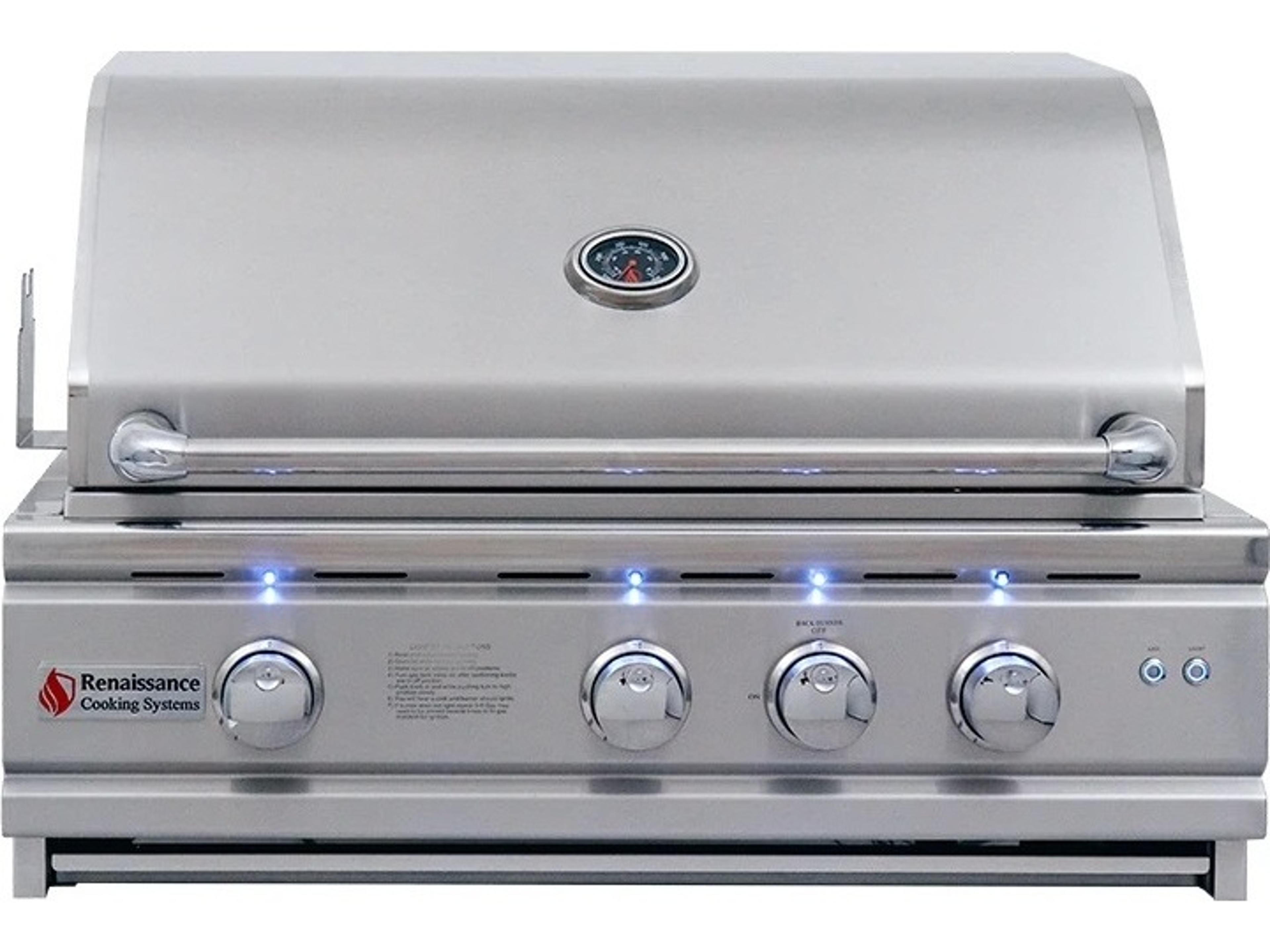 RCS Grills 30in Cutlass Stainless Pro Series Natural Gas Grill with LED Lights