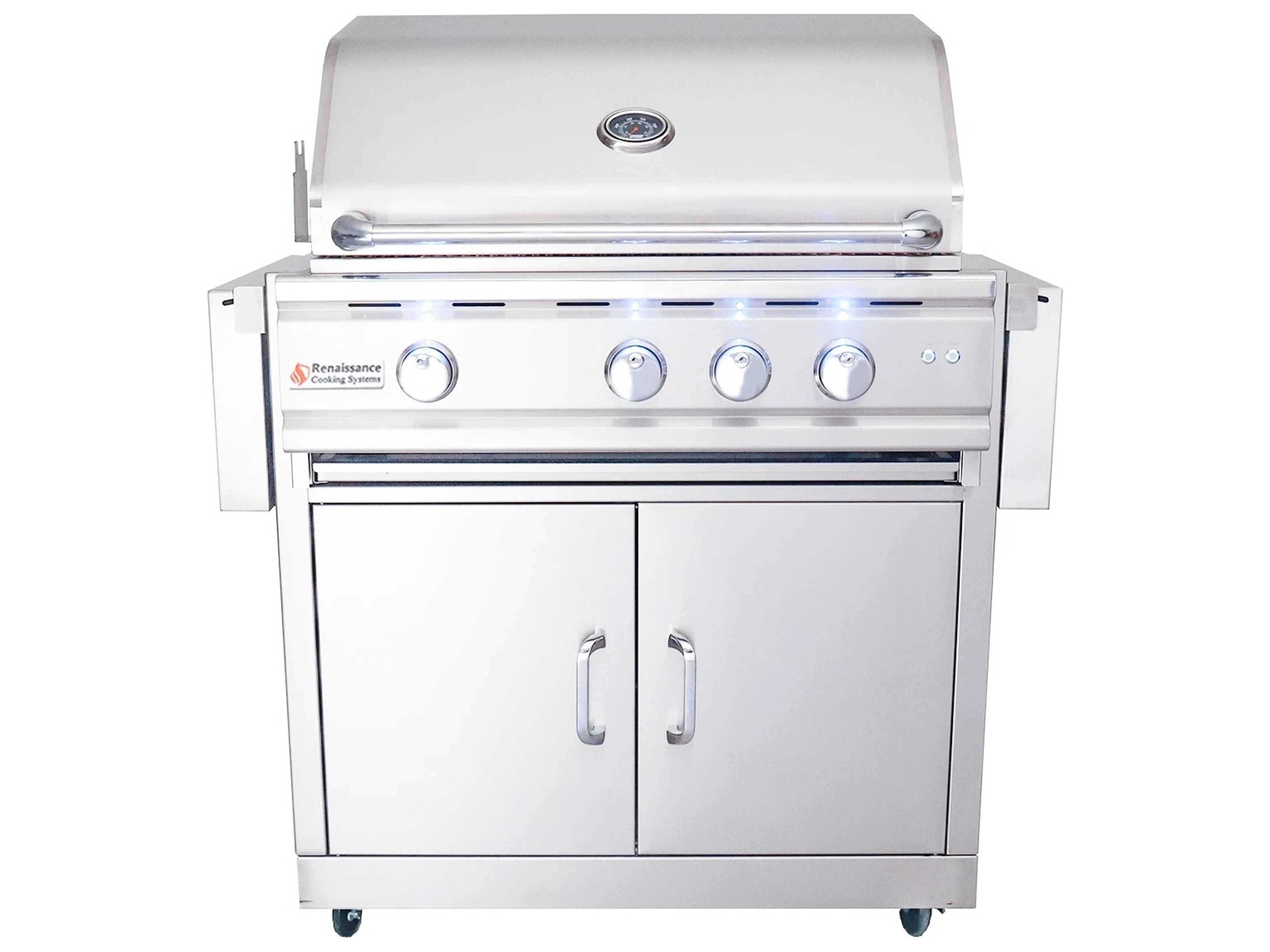 Stainless Steel 30'' Cutlass Pro Freestanding Grill-NG