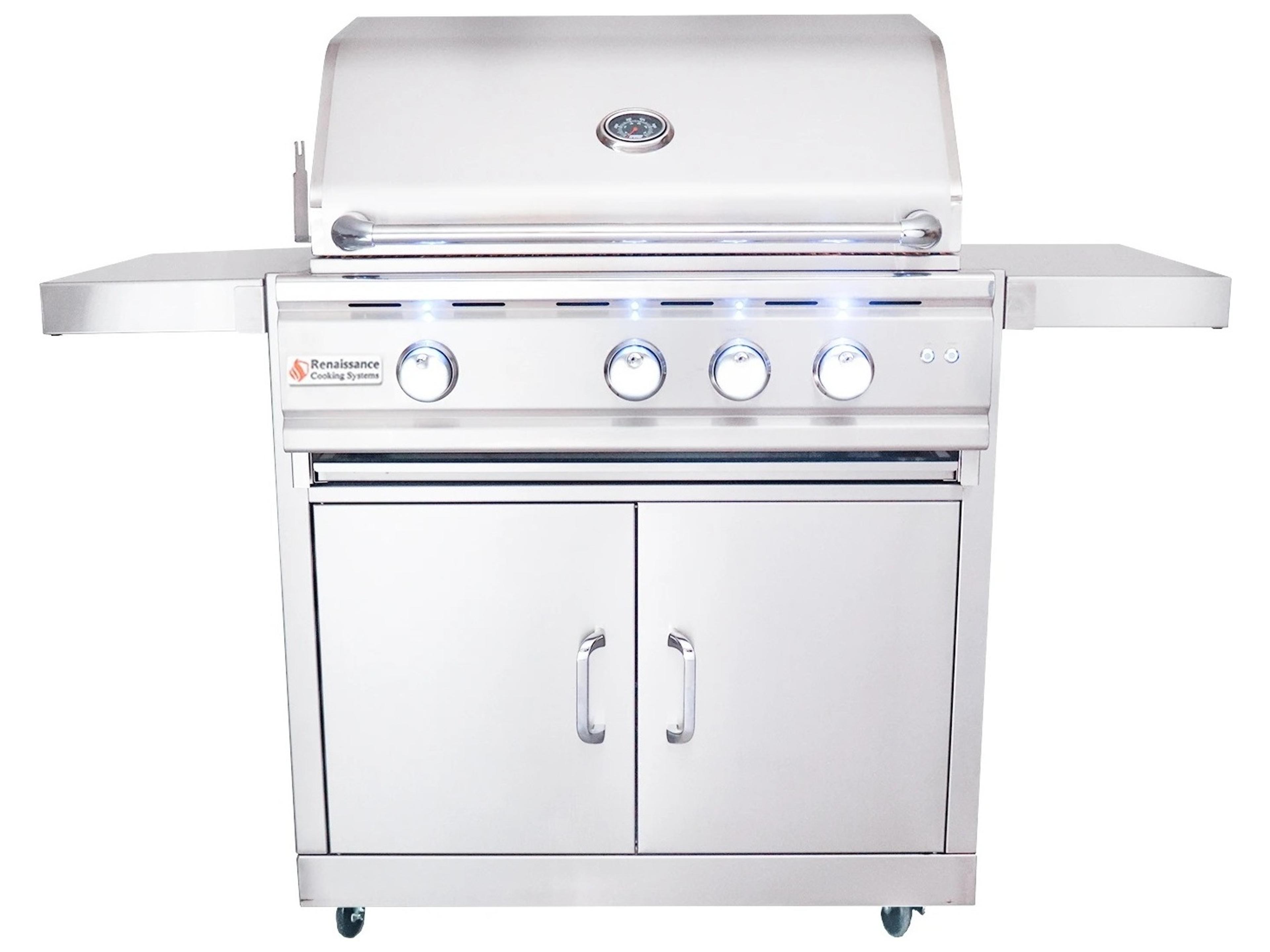 RCS Grills Stainless Steel 30'' Cutlass Pro Freestanding Grill-NG