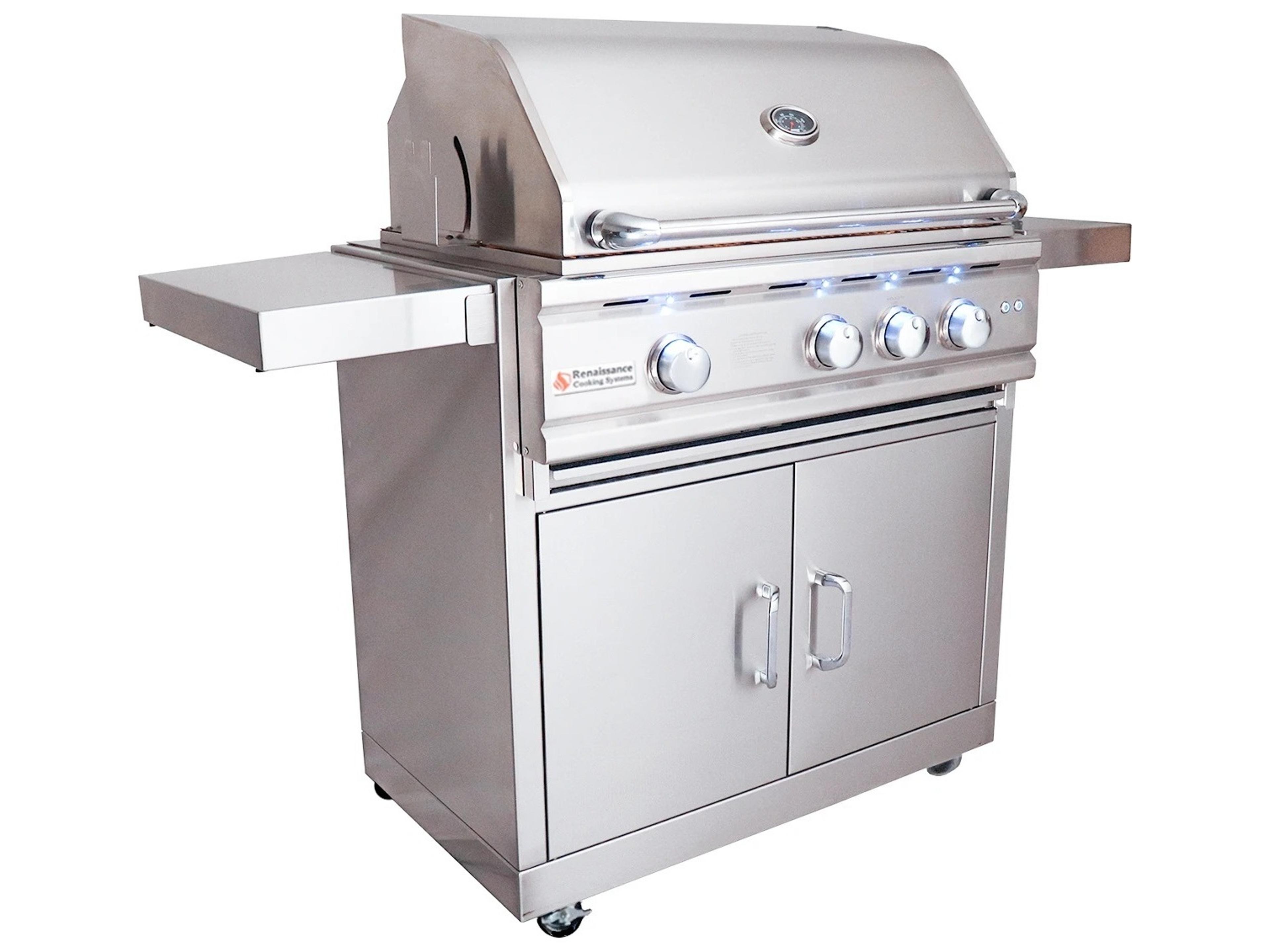 RCS Grills Stainless Steel 30'' Cutlass Pro Freestanding Grill-NG