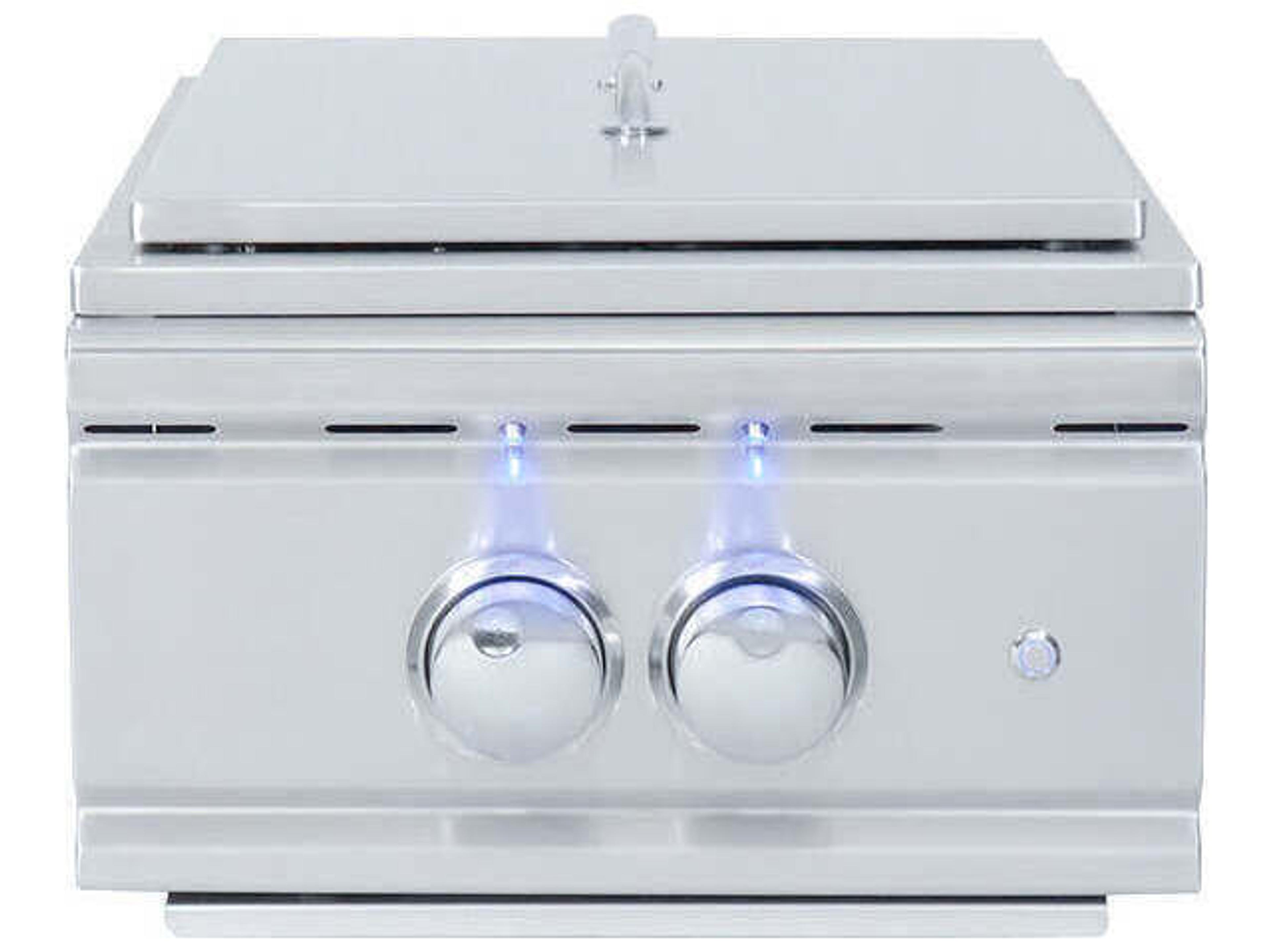 RCS Grills Stainless Steel Pro Side Burner Slide-in with Blue LED-Propane