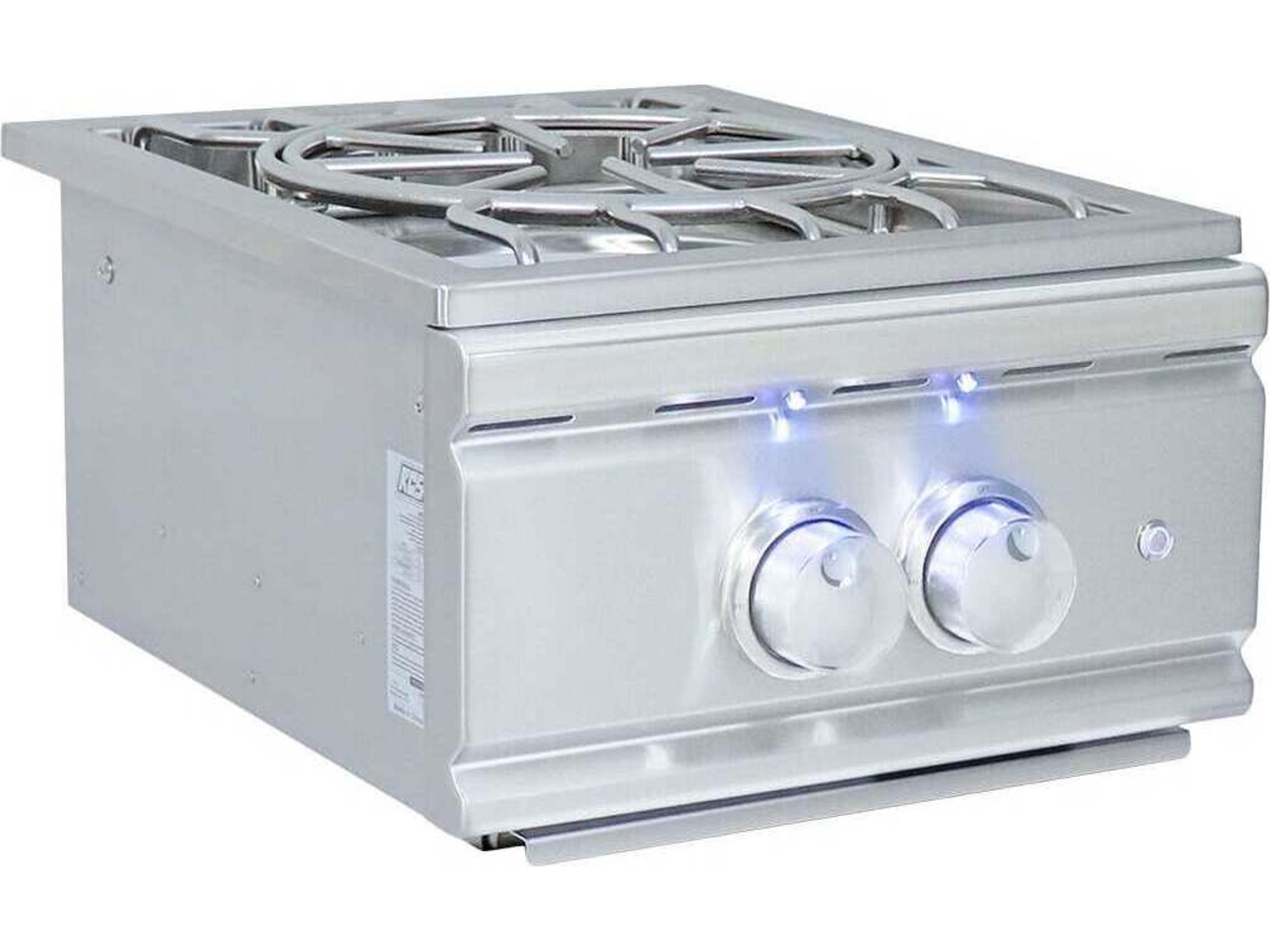 RCS Grills Stainless Steel Pro Side Burner Slide-in with Blue LED-Propane