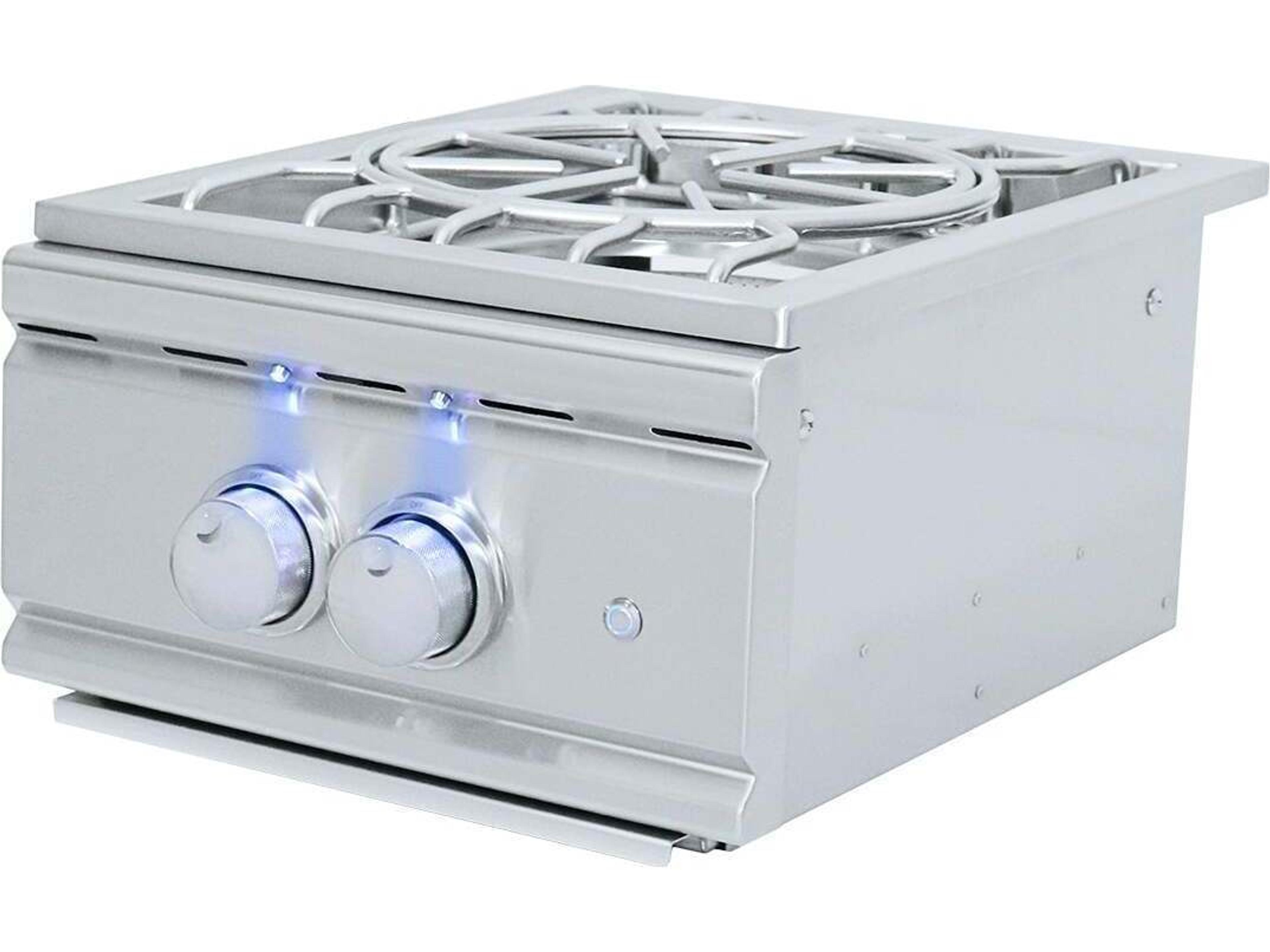 RCS Grills Stainless Steel Pro Side Burner Slide-in with Blue LED-Propane
