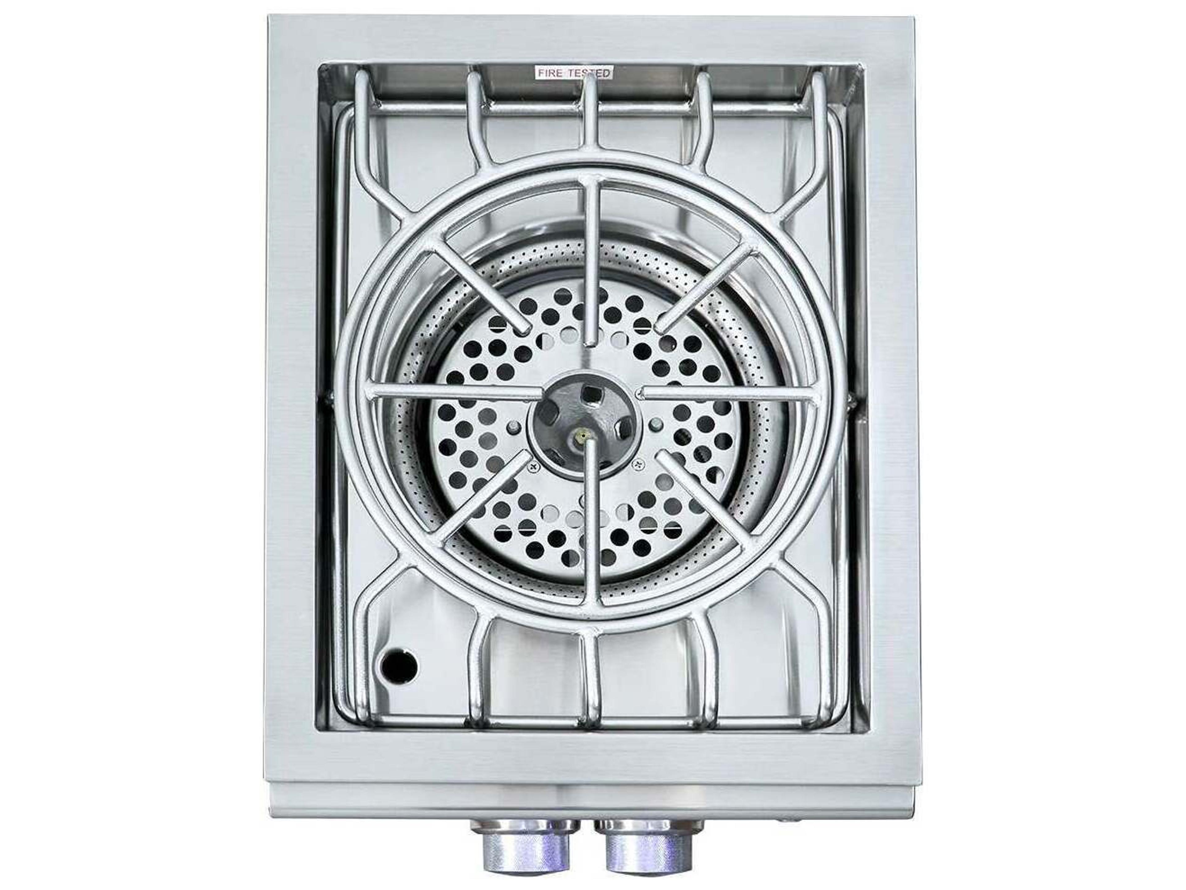 RCS Grills Stainless Steel Pro Side Burner Slide-in with Blue LED-Propane