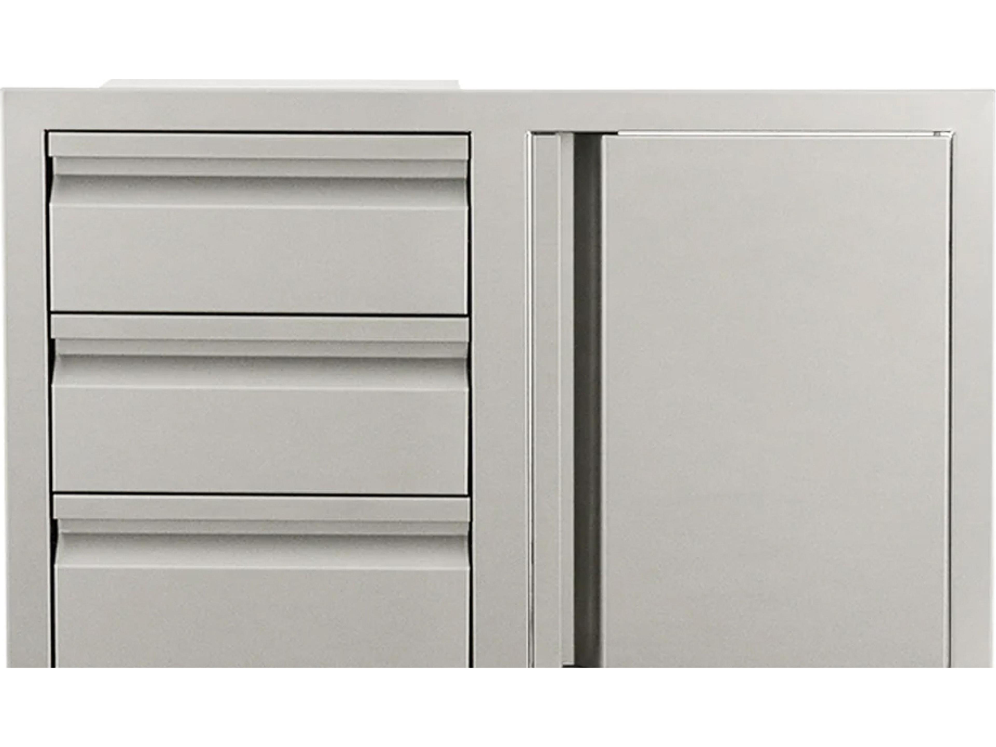 Stainless Steel Triple Drawer with Single Door