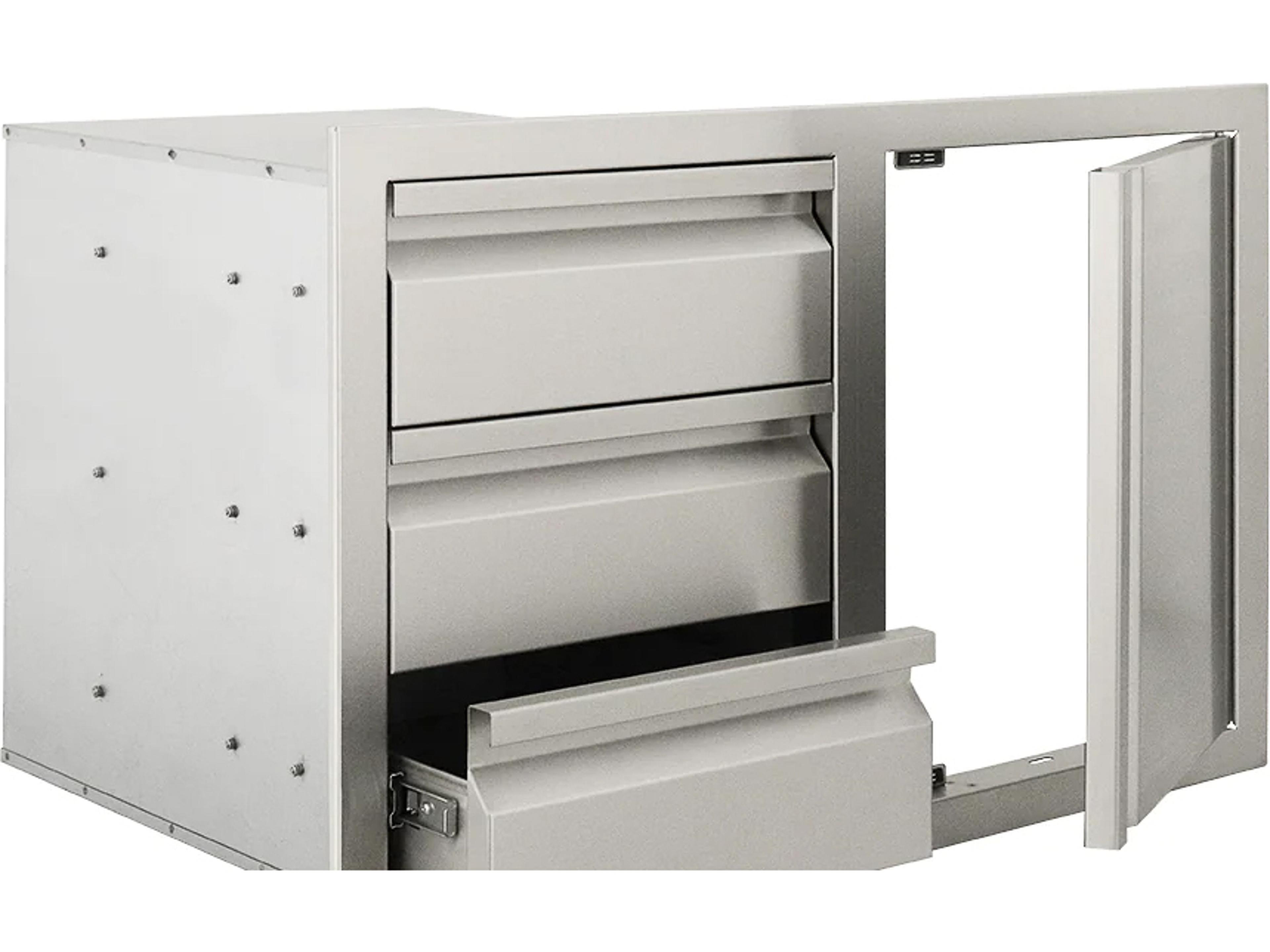 RCS Grills Stainless Steel Triple Drawer with Single Door