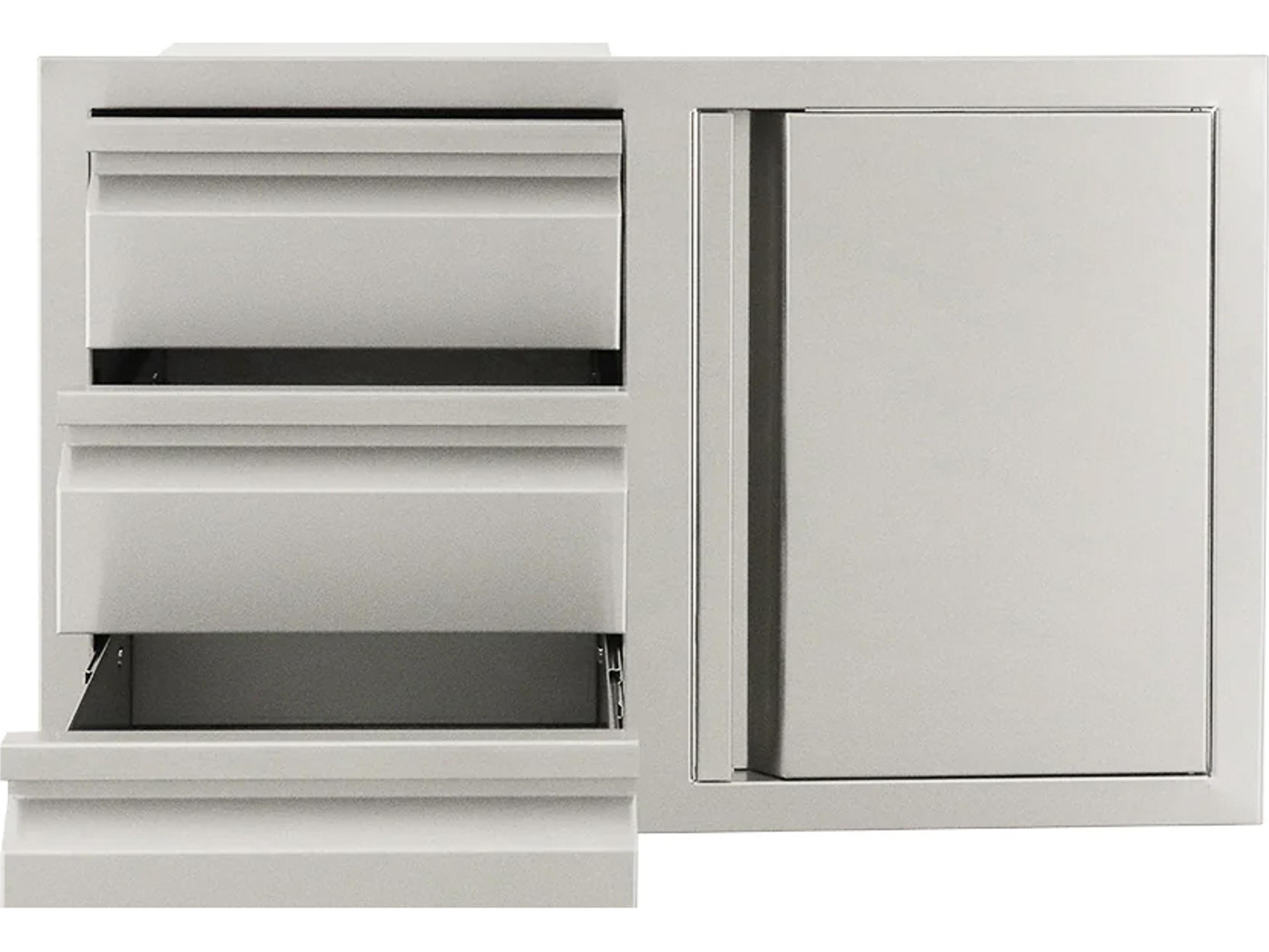 RCS Grills Stainless Steel Triple Drawer with Single Door