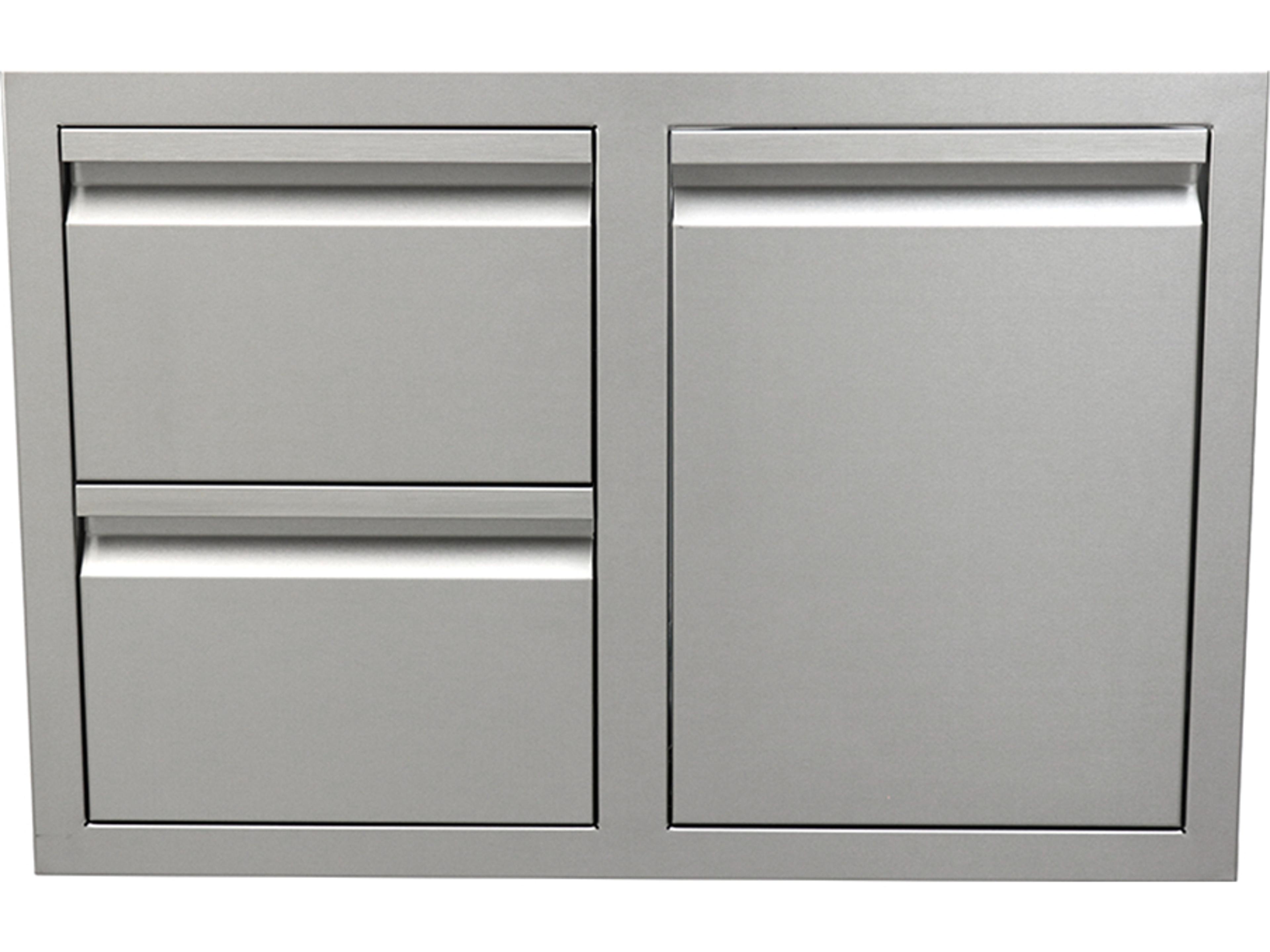 Stainless Steel Valiant Series Dual Drawer / Propane Drawer Combo
