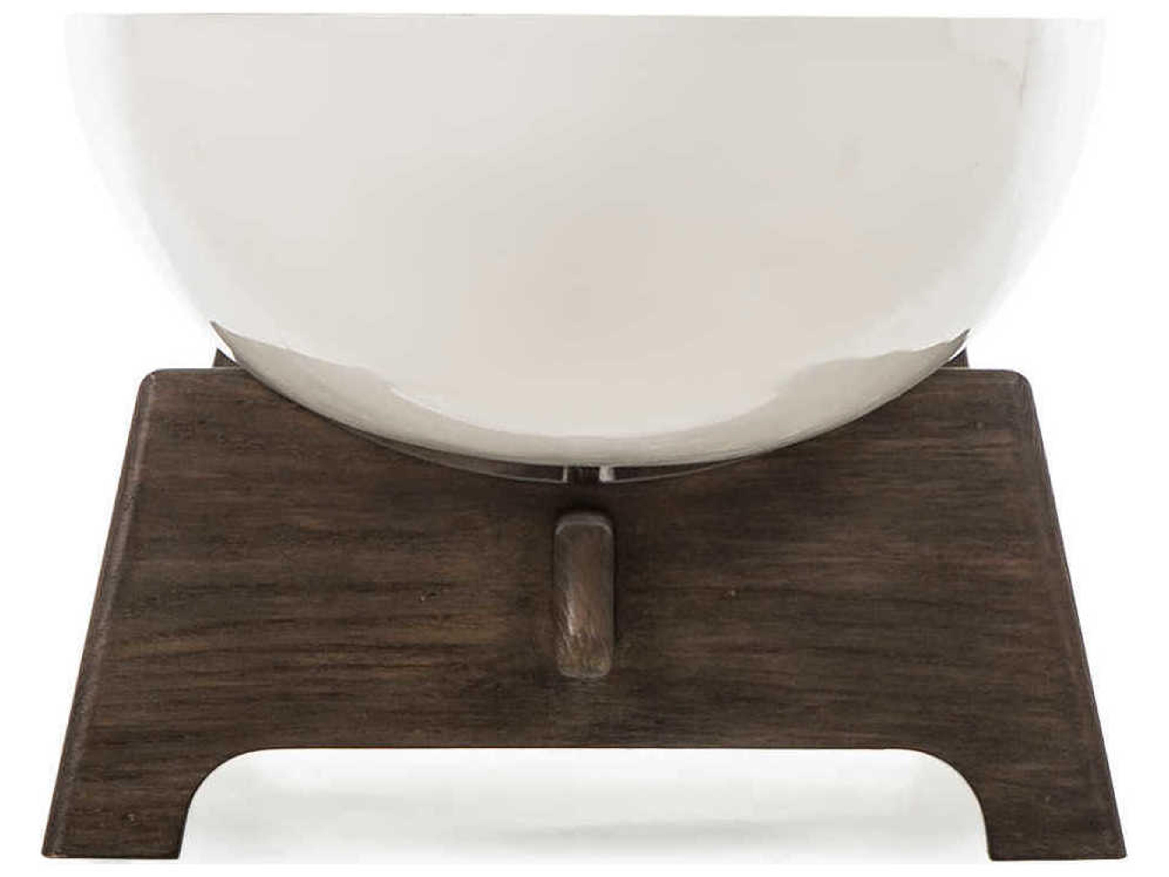 Sonder Living Danica Oval Wood White Acrylic Coffee Table