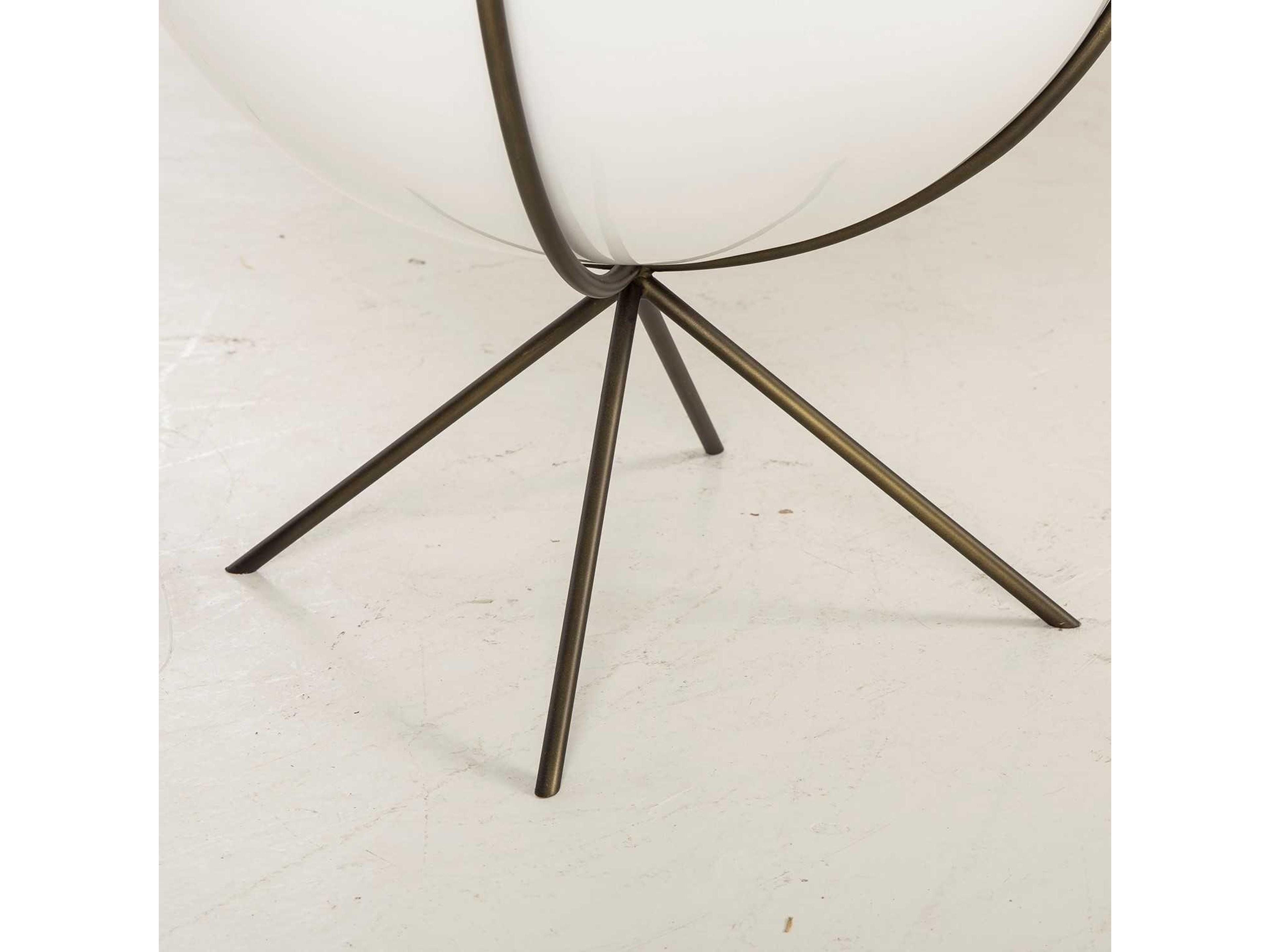 Sonder Living Danica Round Wood Natural & White Lacquer End Table