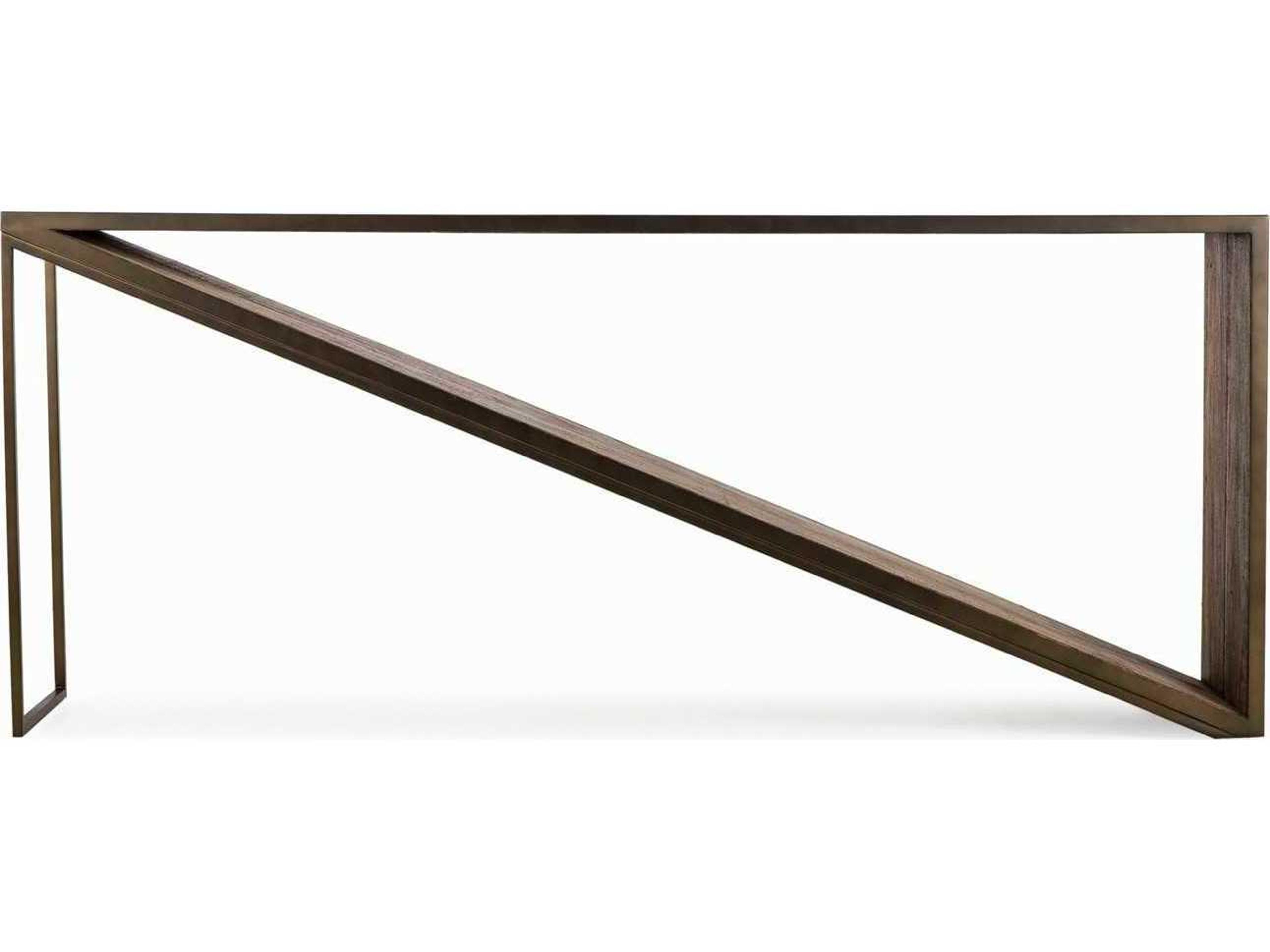 Sonder Living Triangle Rectangular Wood Peroba Console Table