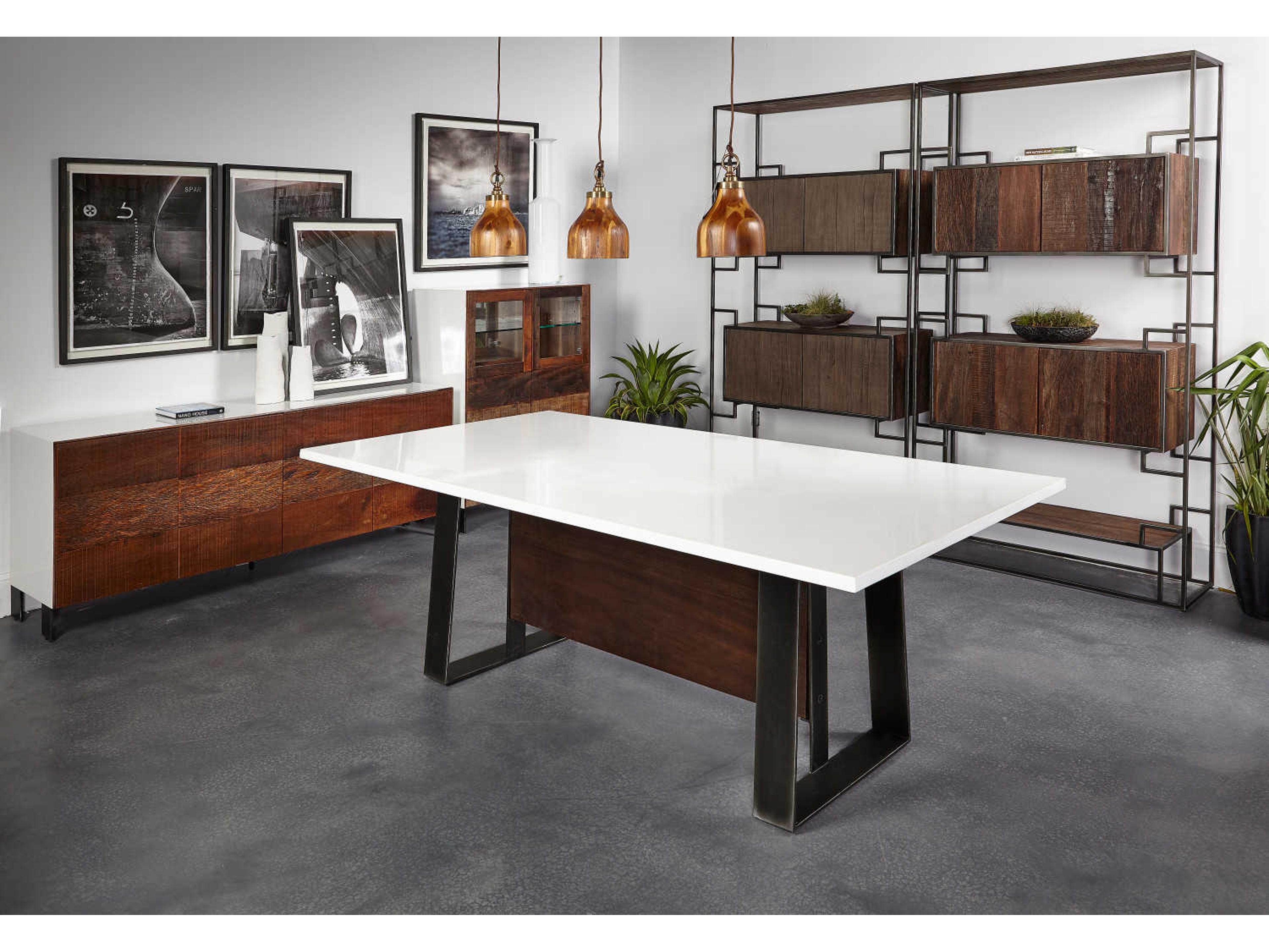 Sonder Living Jordan Rectangular Wood White Dining Table