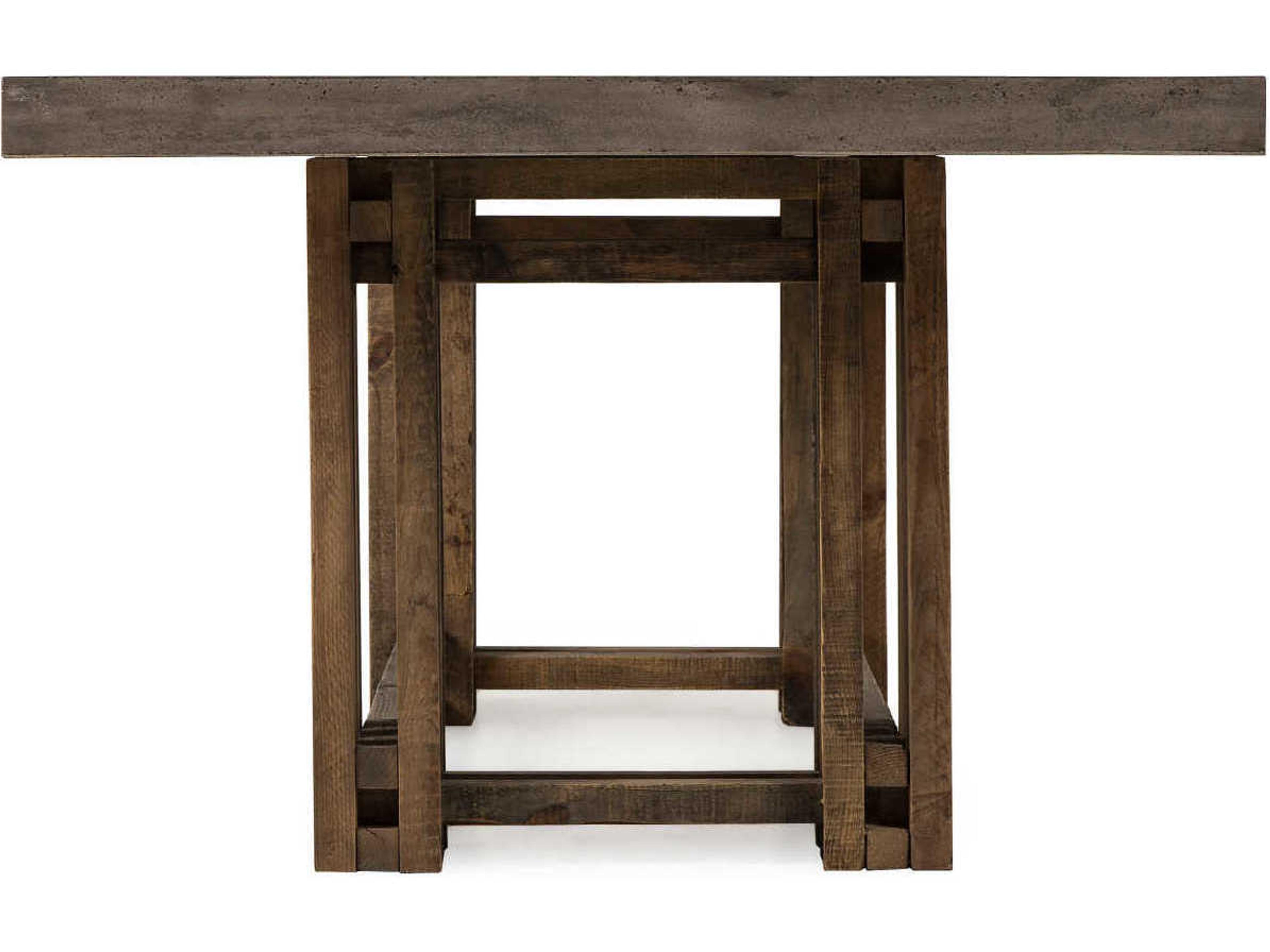 Sonder Living Conrad Rectangular Concrete & Reclaimed Pine Dining Table