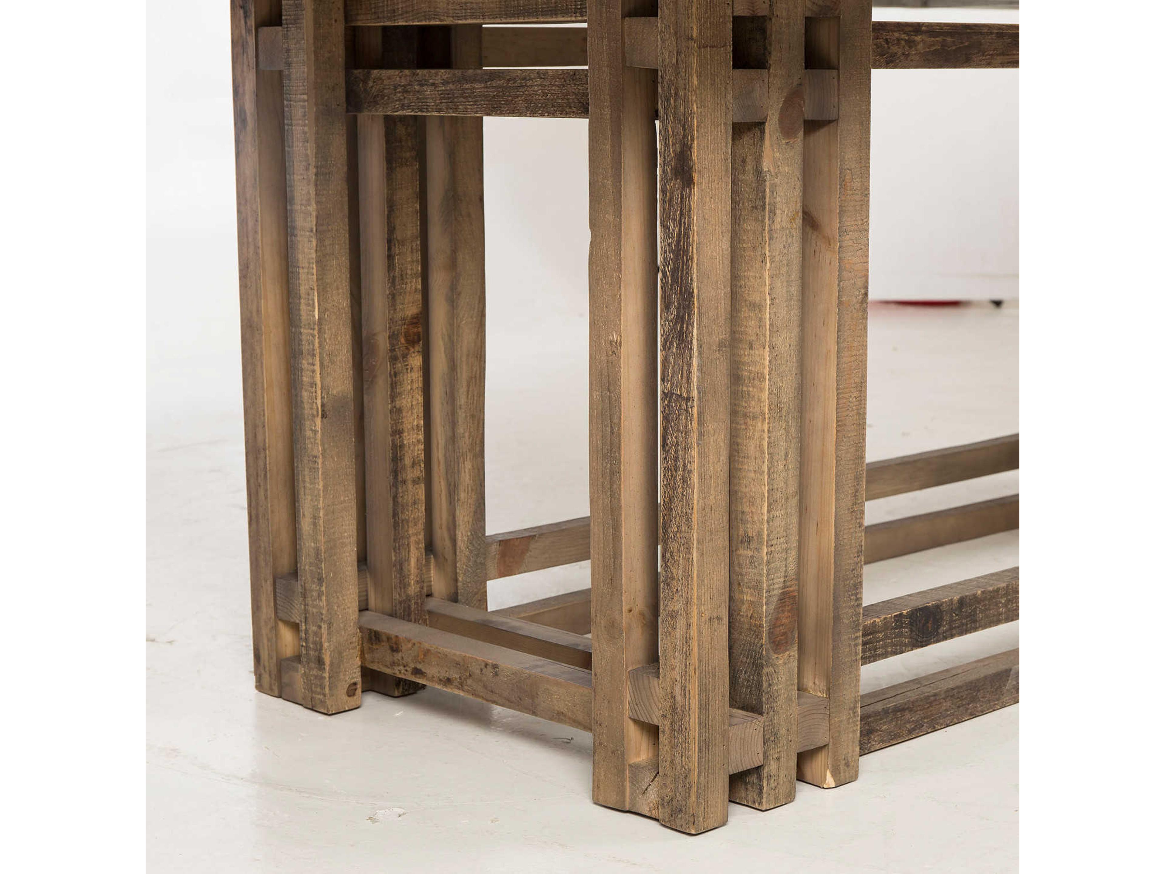 Sonder Living Conrad Rectangular Concrete & Reclaimed Pine Dining Table