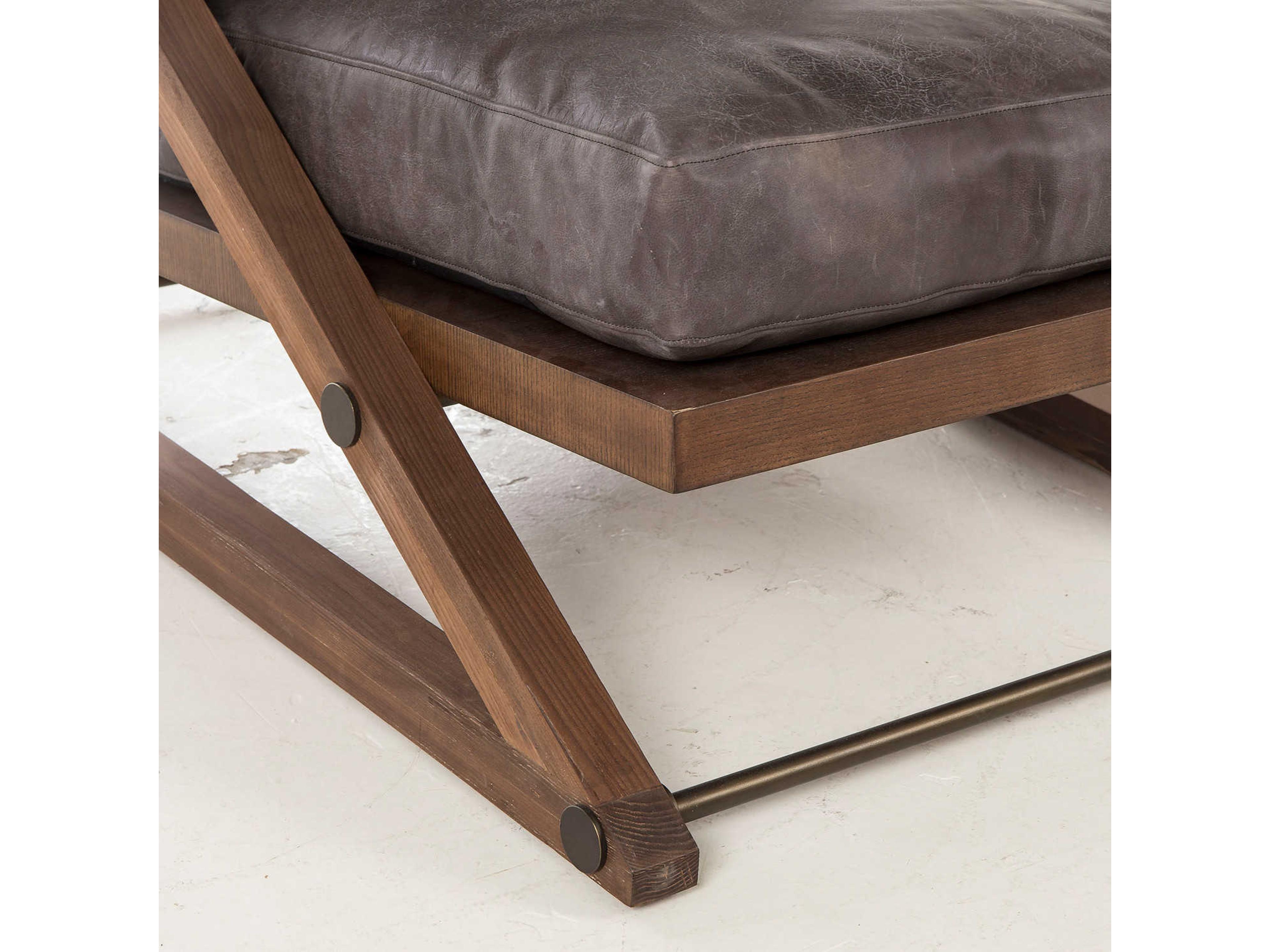 Sonder Living Teddy Black Leather Accent Chair