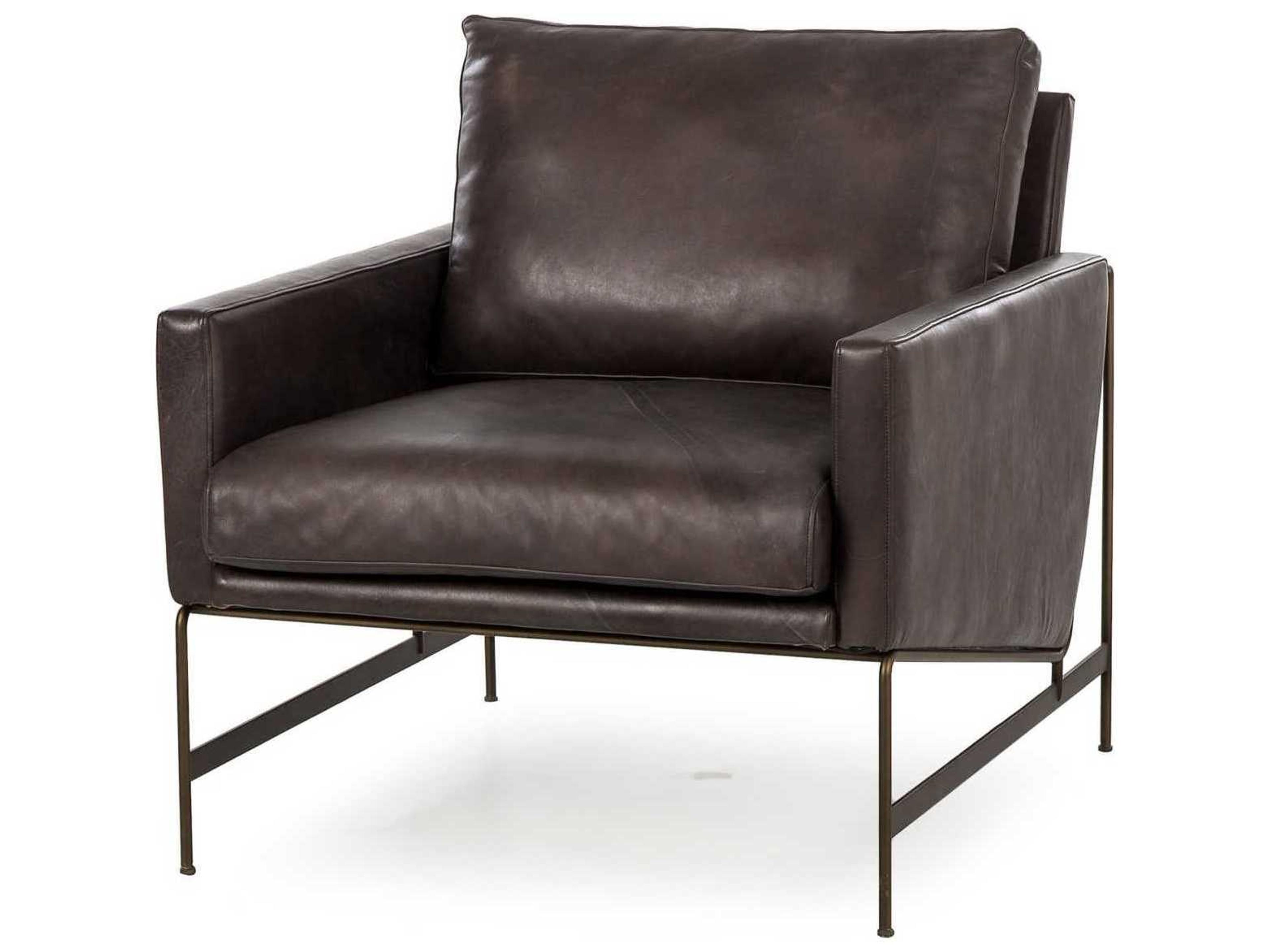 Vanessa Black Leather Club Chair