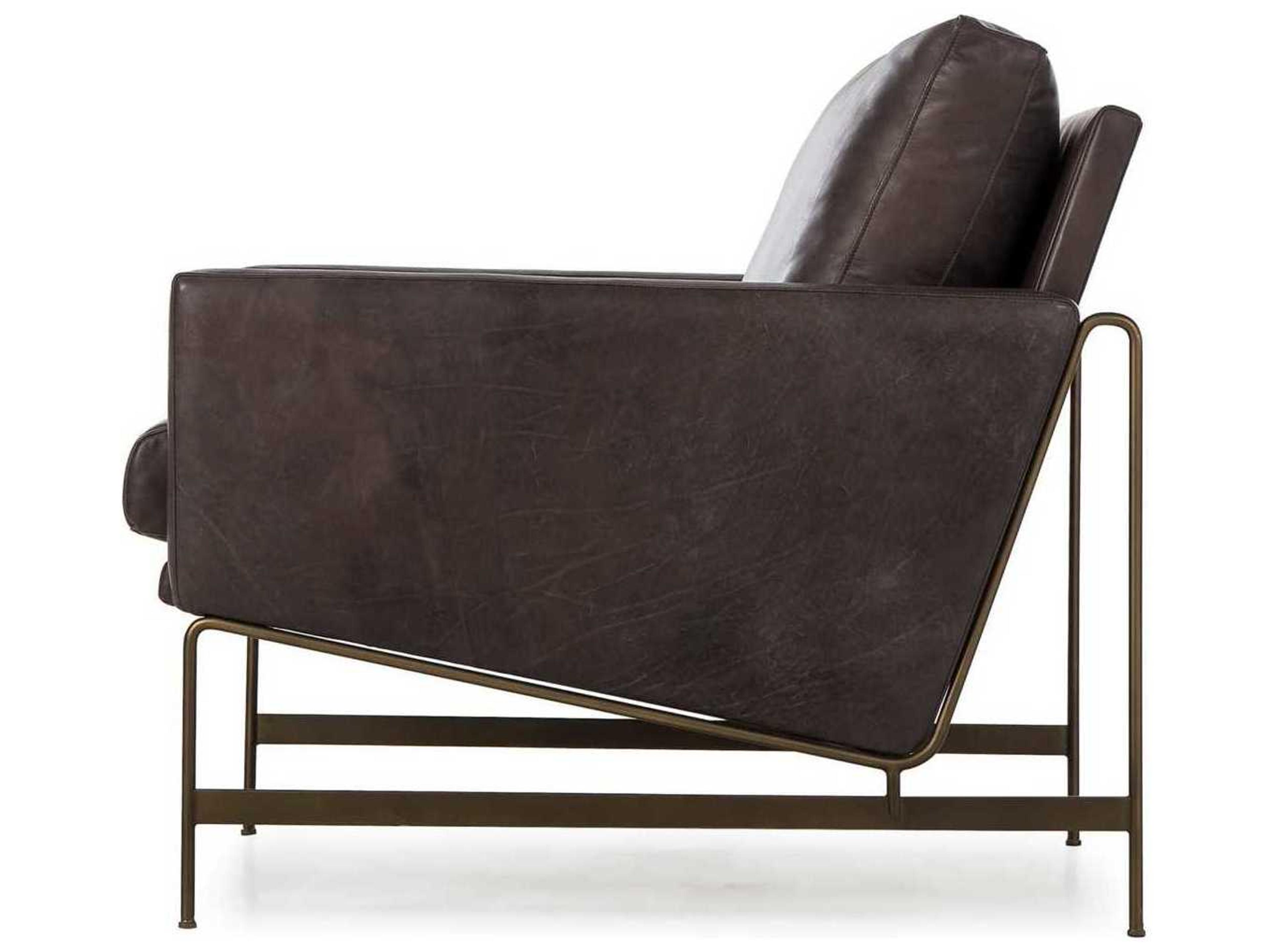Sonder Living Vanessa Black Leather Club Chair
