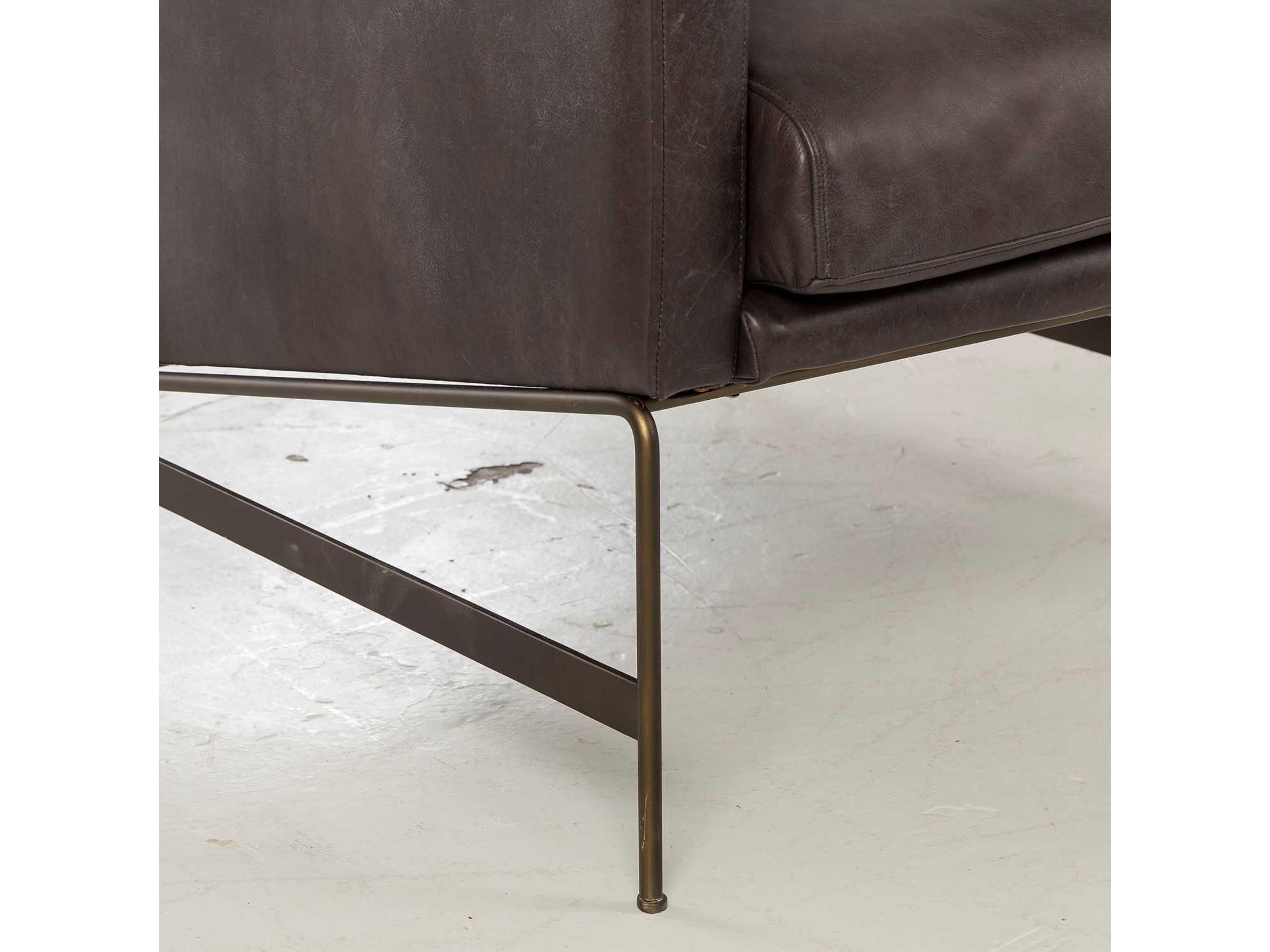 Sonder Living Vanessa Black Leather Club Chair