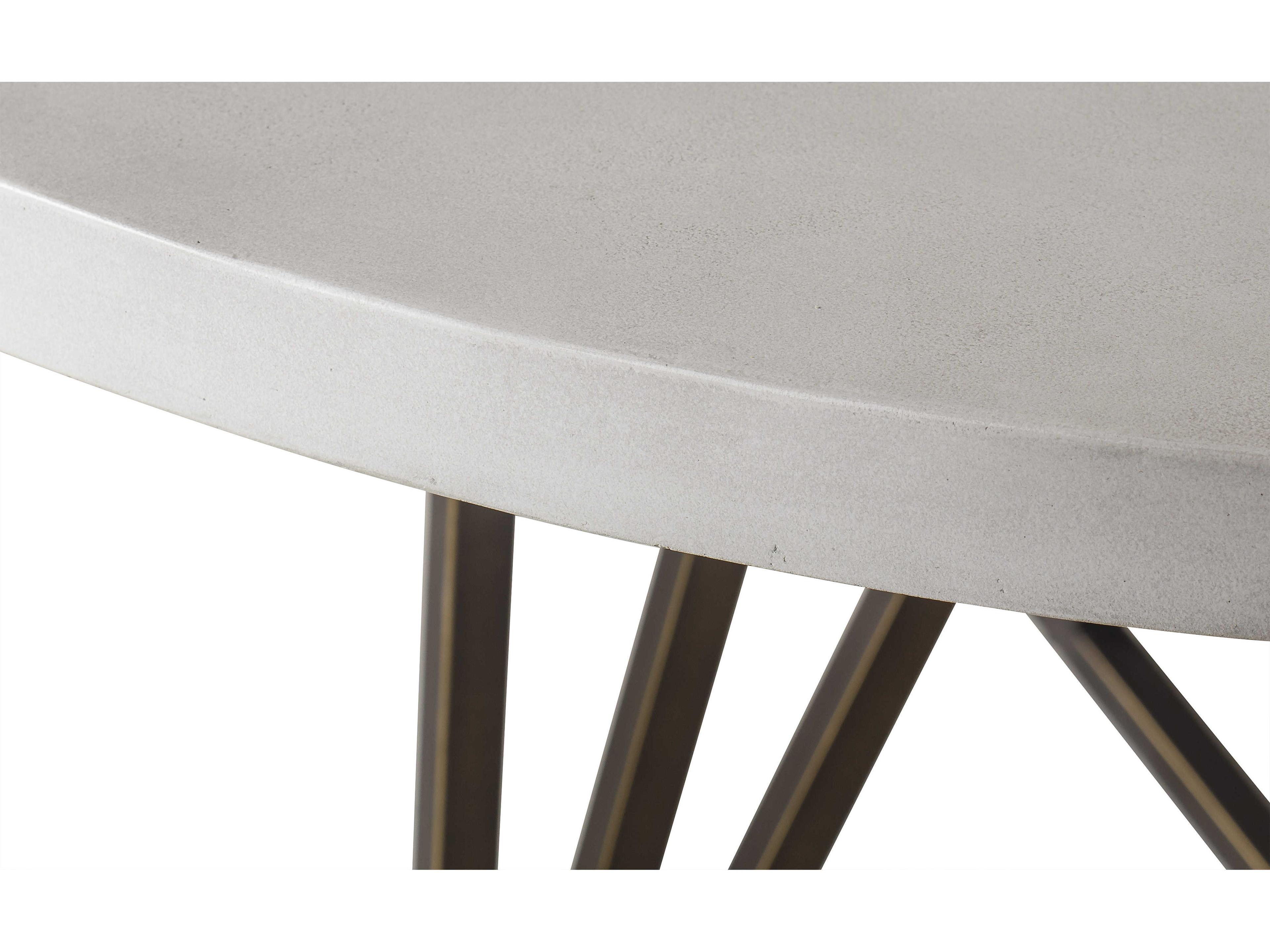 Sonder Living Round Wood Silver Gold Dining Table