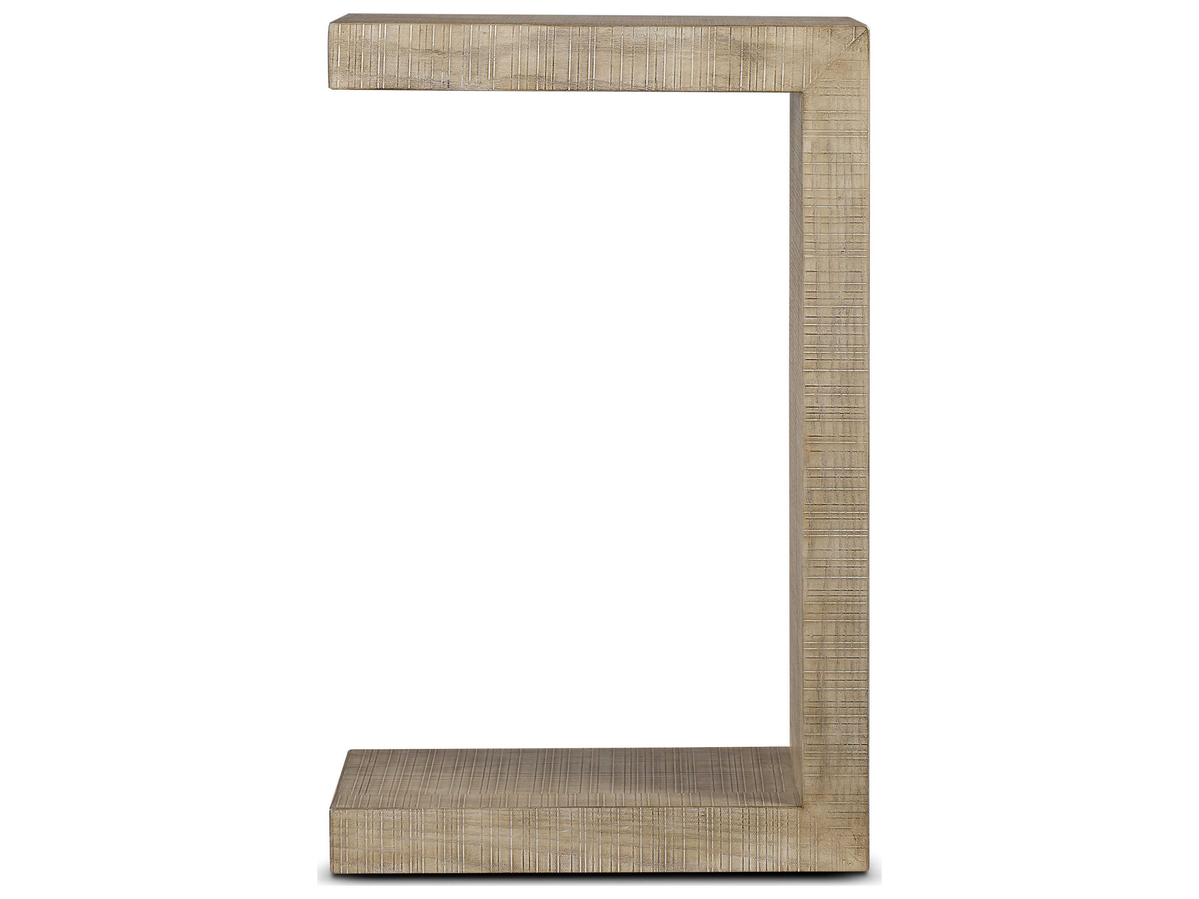 Sonder Living Rectangular Wood Natural End Table