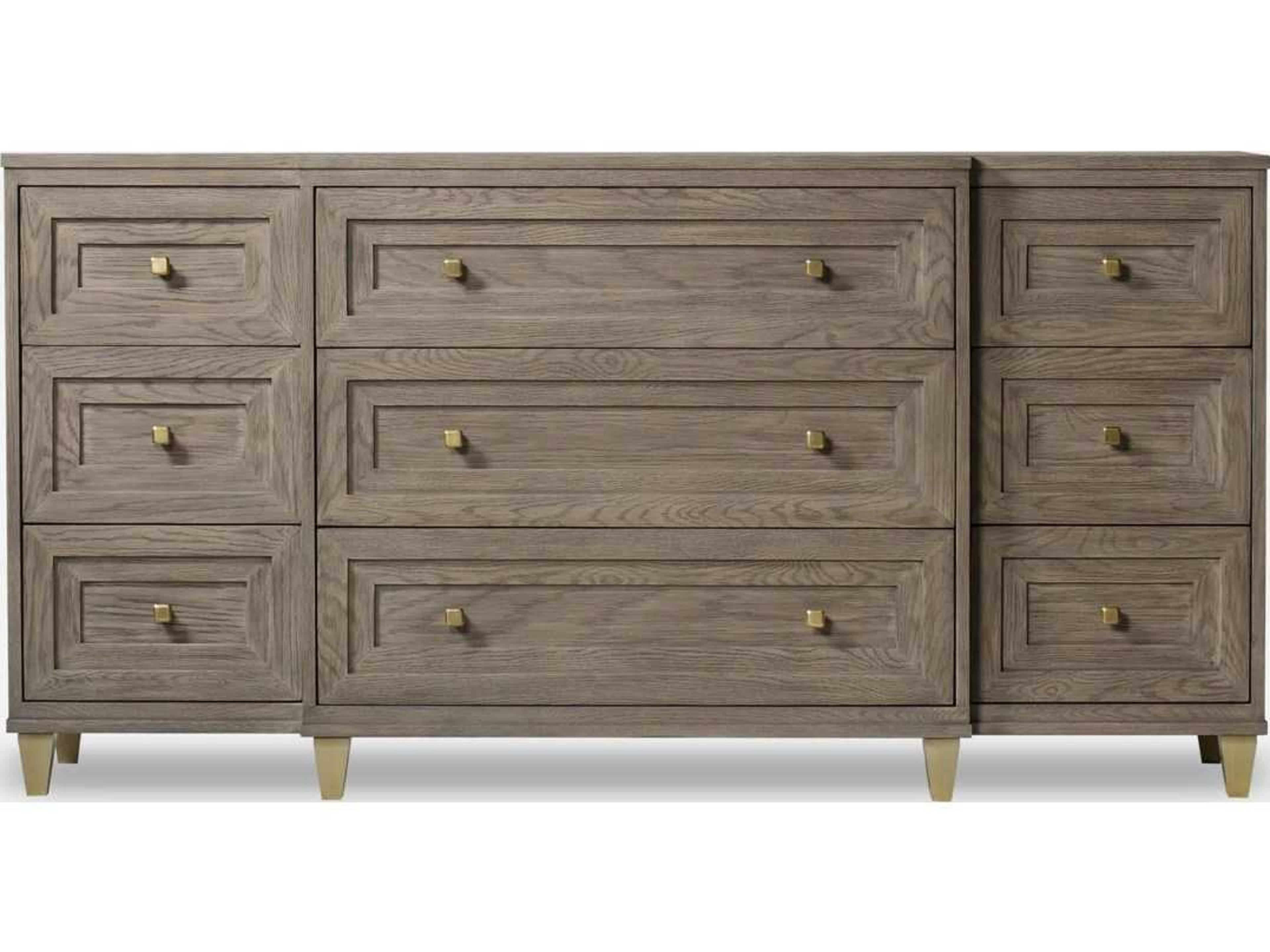 Sonder Living Claiborne 9-Drawers Gray Oak Wood Dresser
