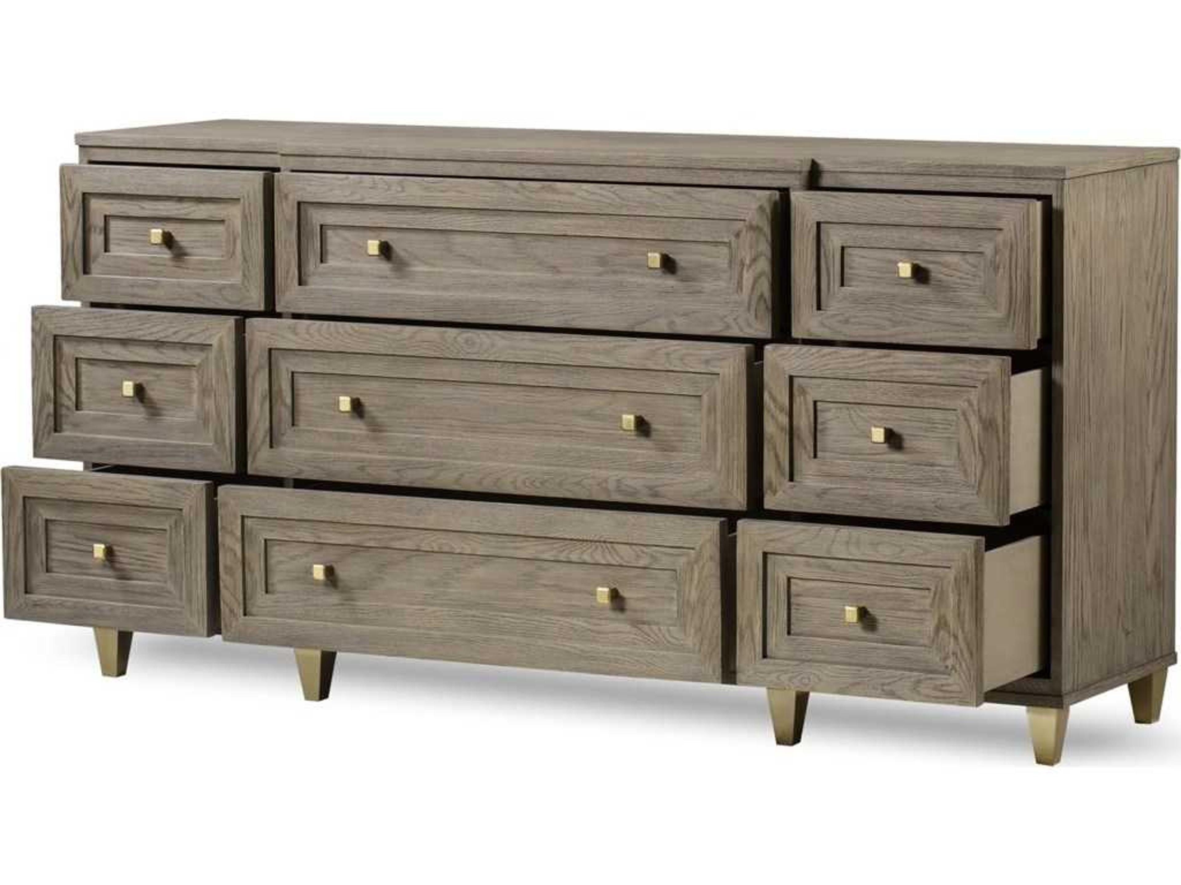 Sonder Living Claiborne 9-Drawers Gray Oak Wood Dresser