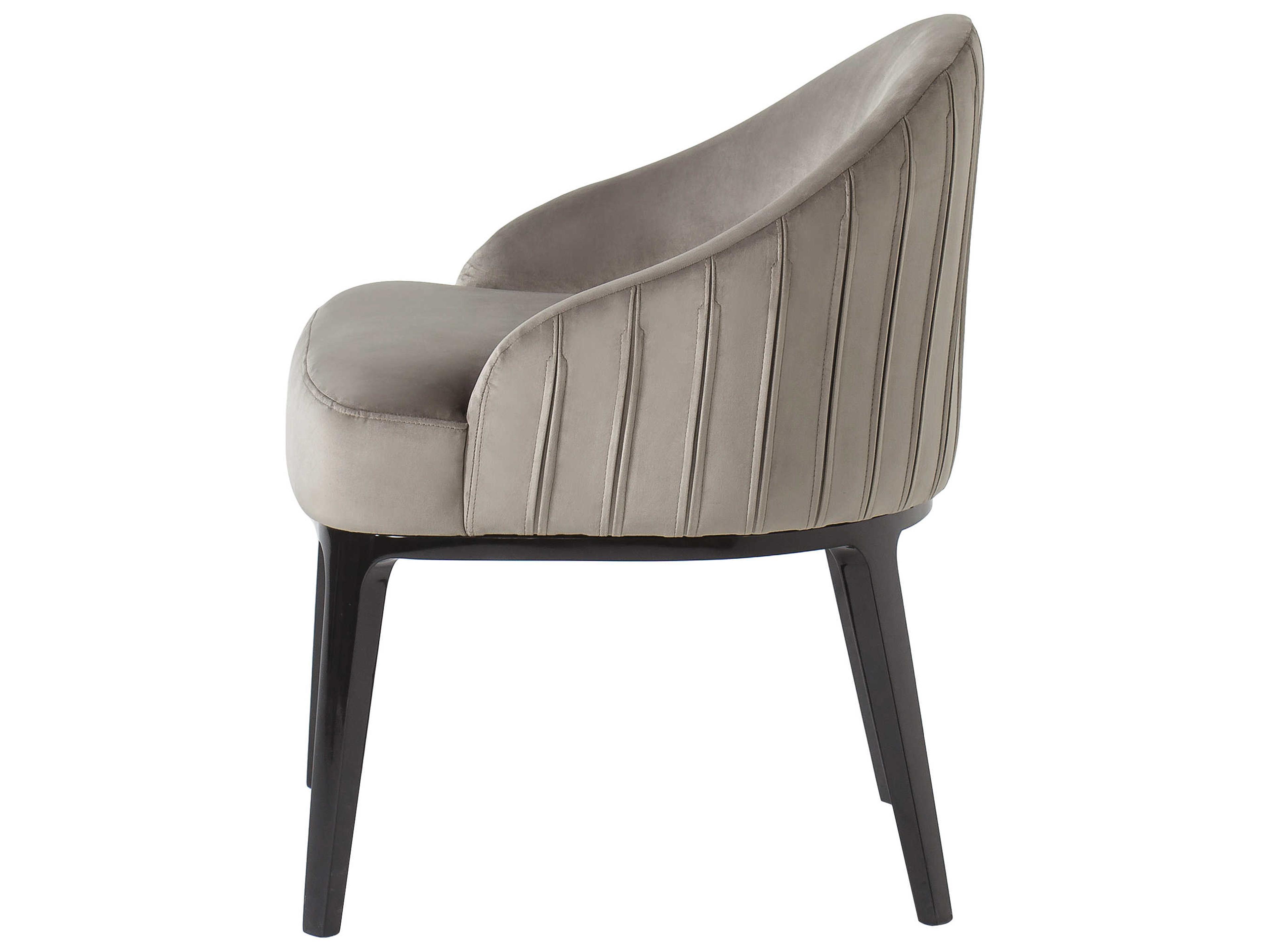 Sonder Living Beech Wood Gray Upholstered Arm Dining Chair